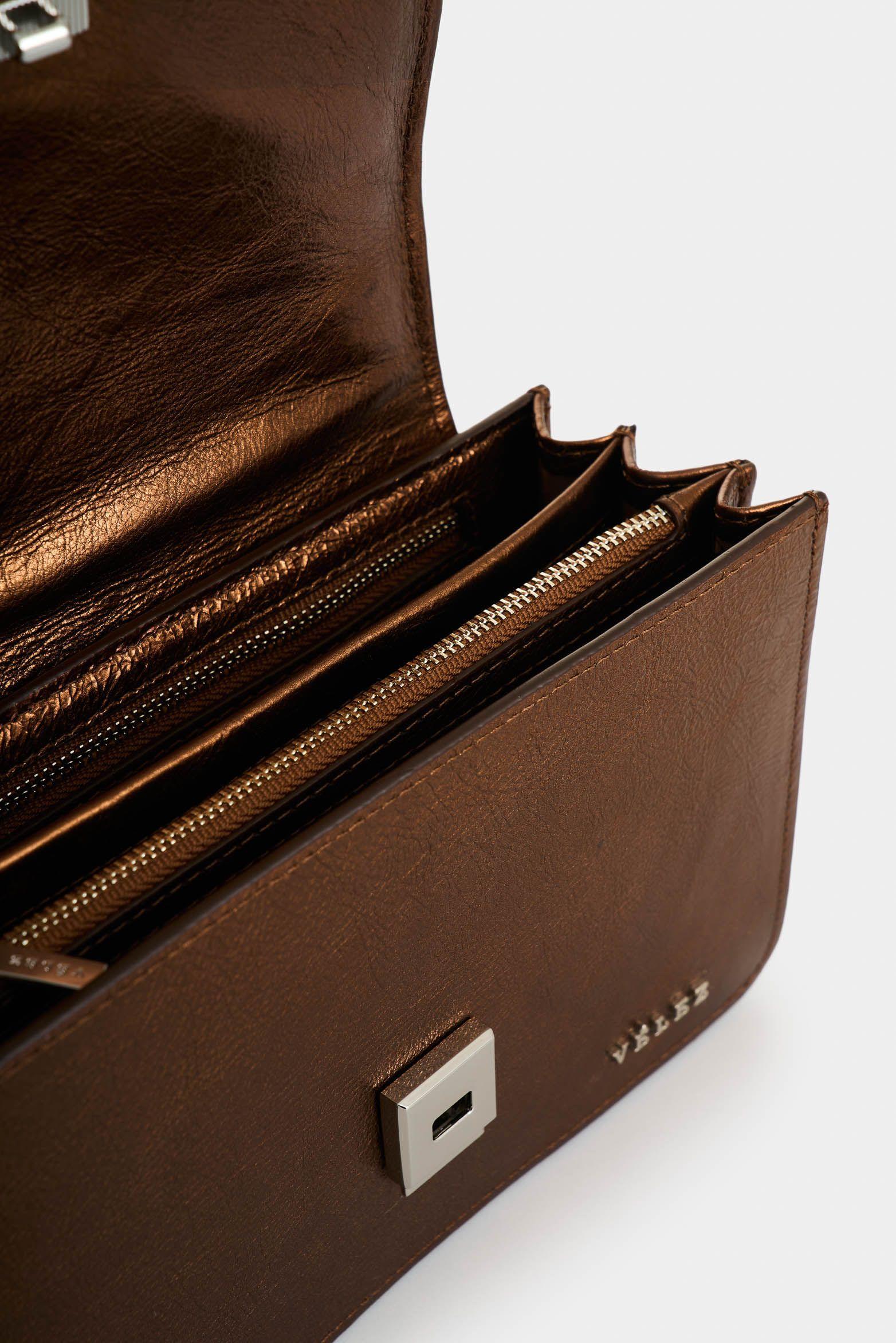 Vélez Manos Libres Garniel Cuero Mujer Manija Tejida Bronce-4