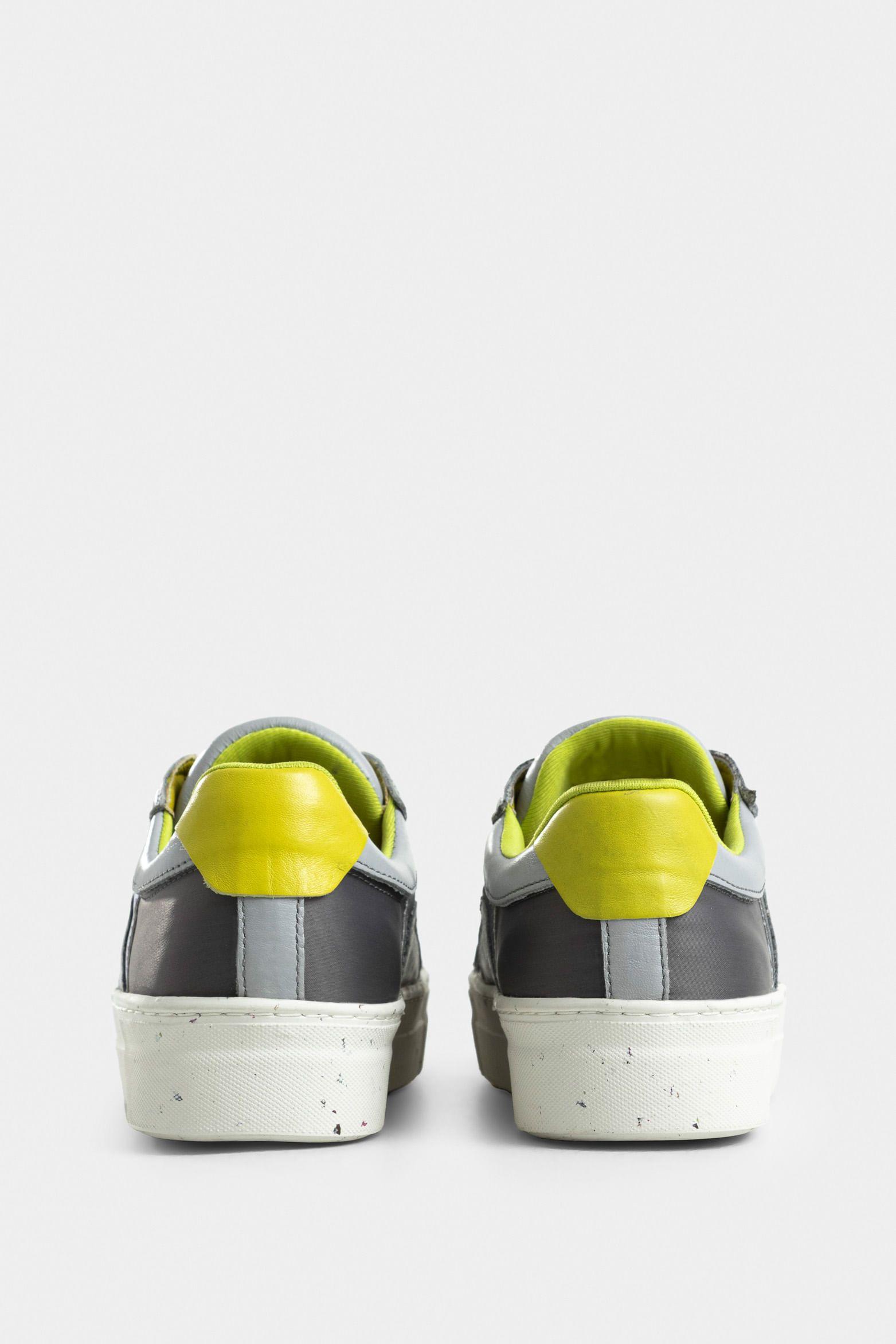 Vélez Zapatillas Flexus Cuero Y Lona Mujer Gris-2