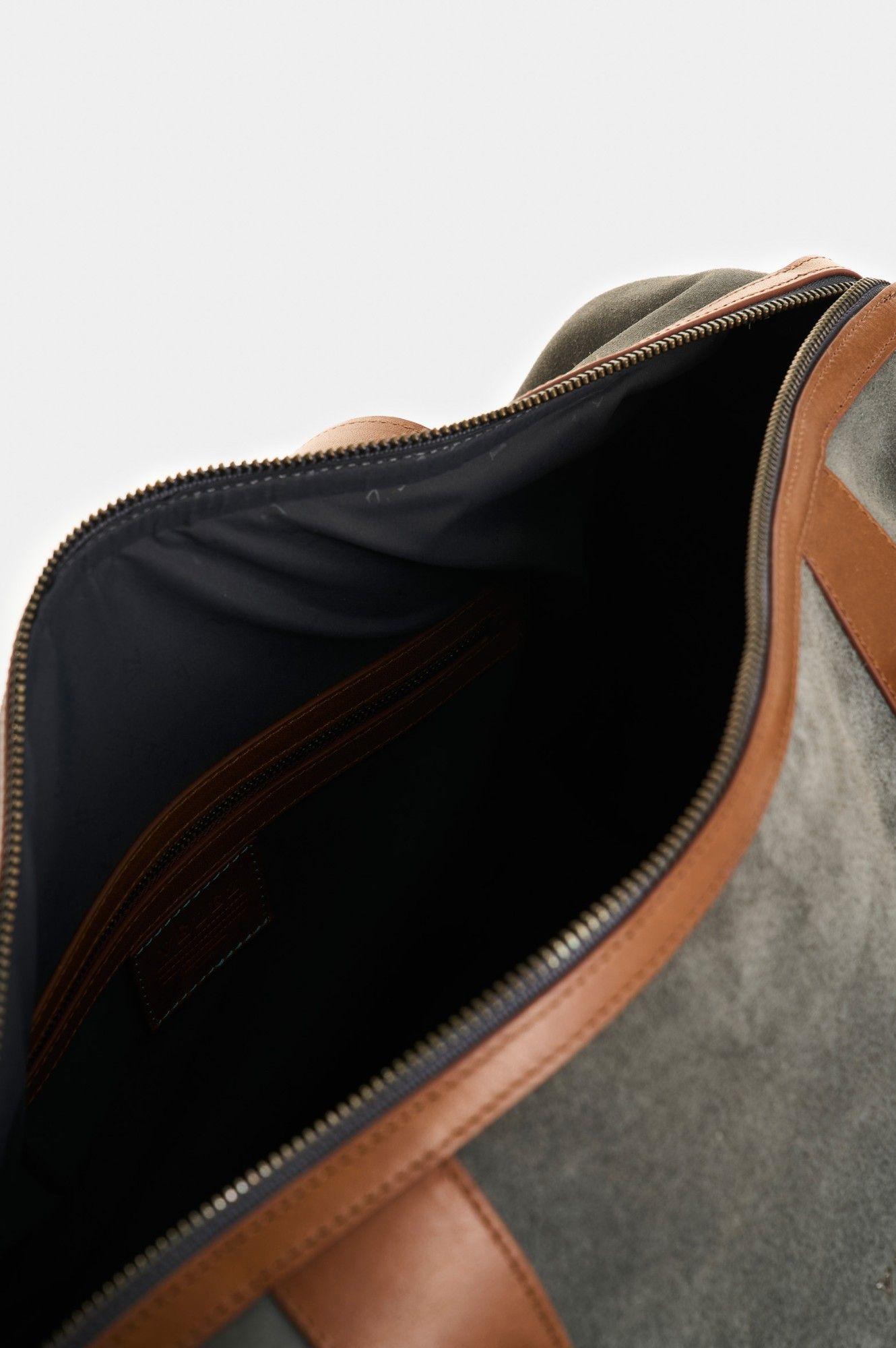 Vélez Cartera Esencial Cuero Gamuzado Hombre Multifunción Gris-4
