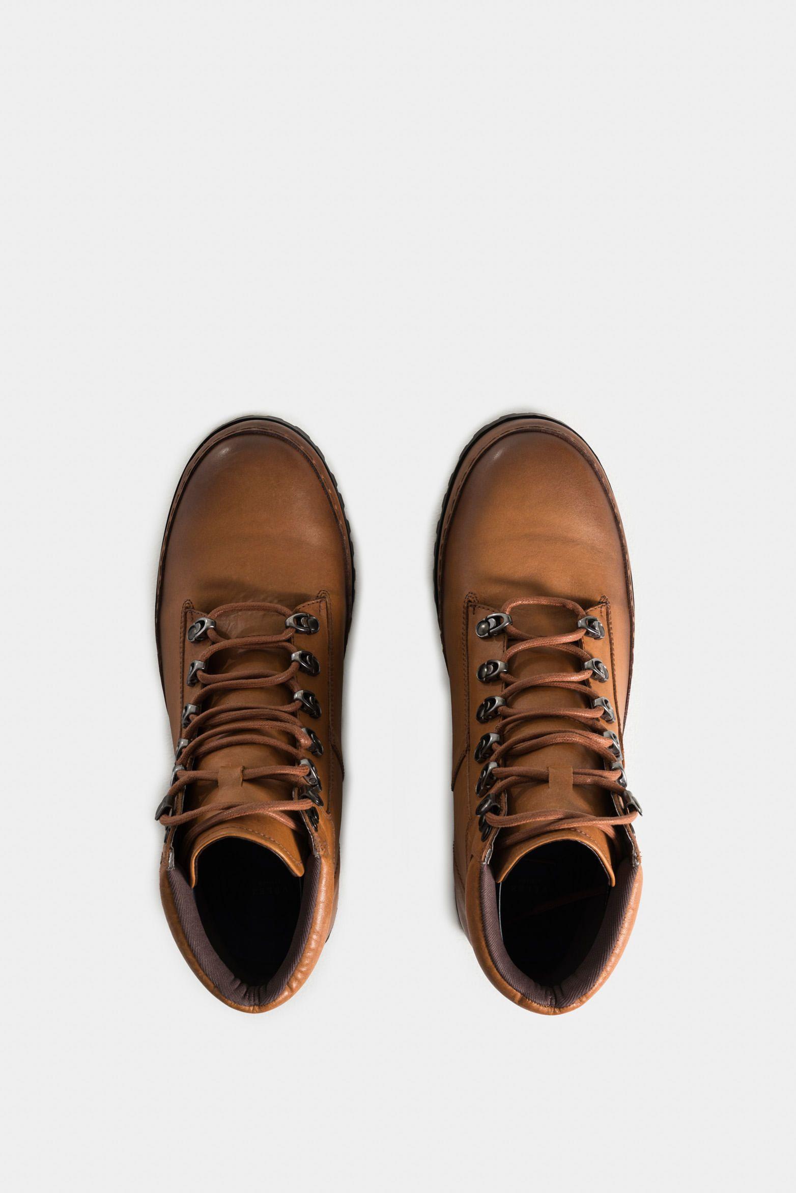 Botas laos 2 de cuero para hombre silueta utilitaria miel-3