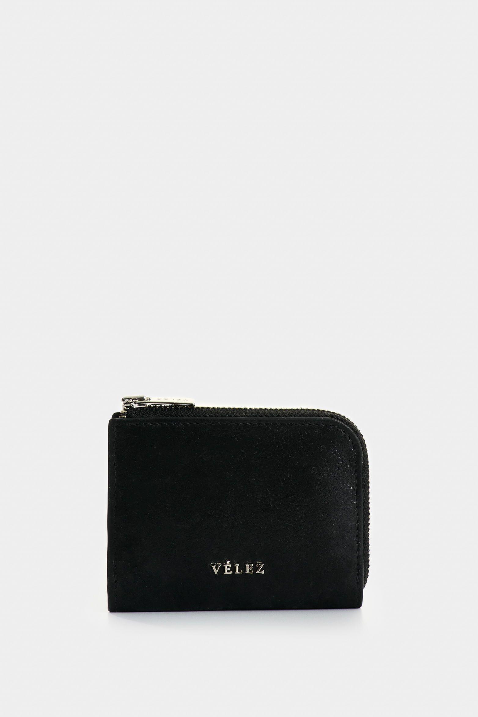 Vélez Porta Documentos Holy Cuero Mujer Cremallera Negro-0