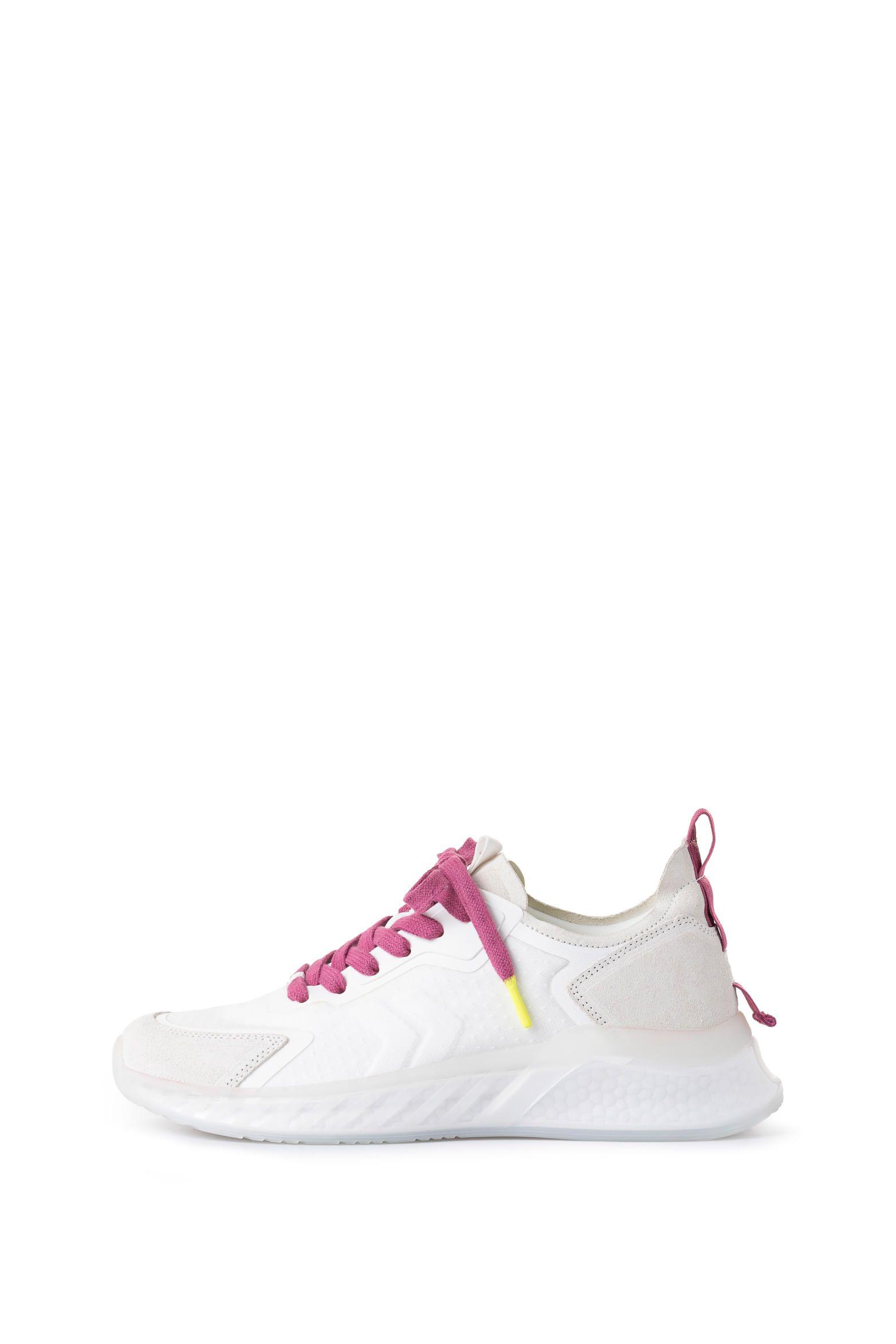 Tenis Fly Up Life de cuero para mujer detalles contraste rosado-1