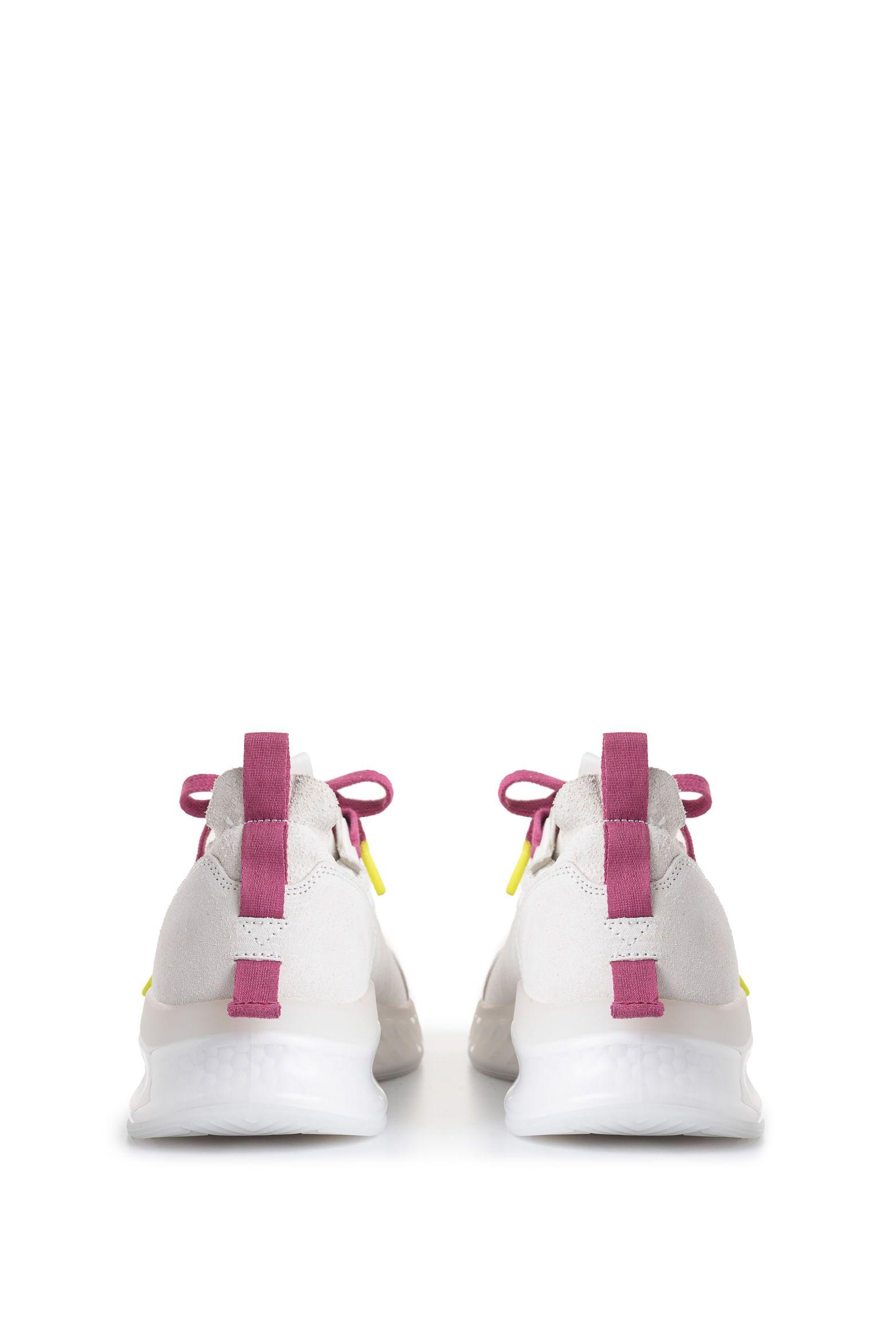 Tenis Fly Up Life de cuero para mujer detalles contraste rosado-3