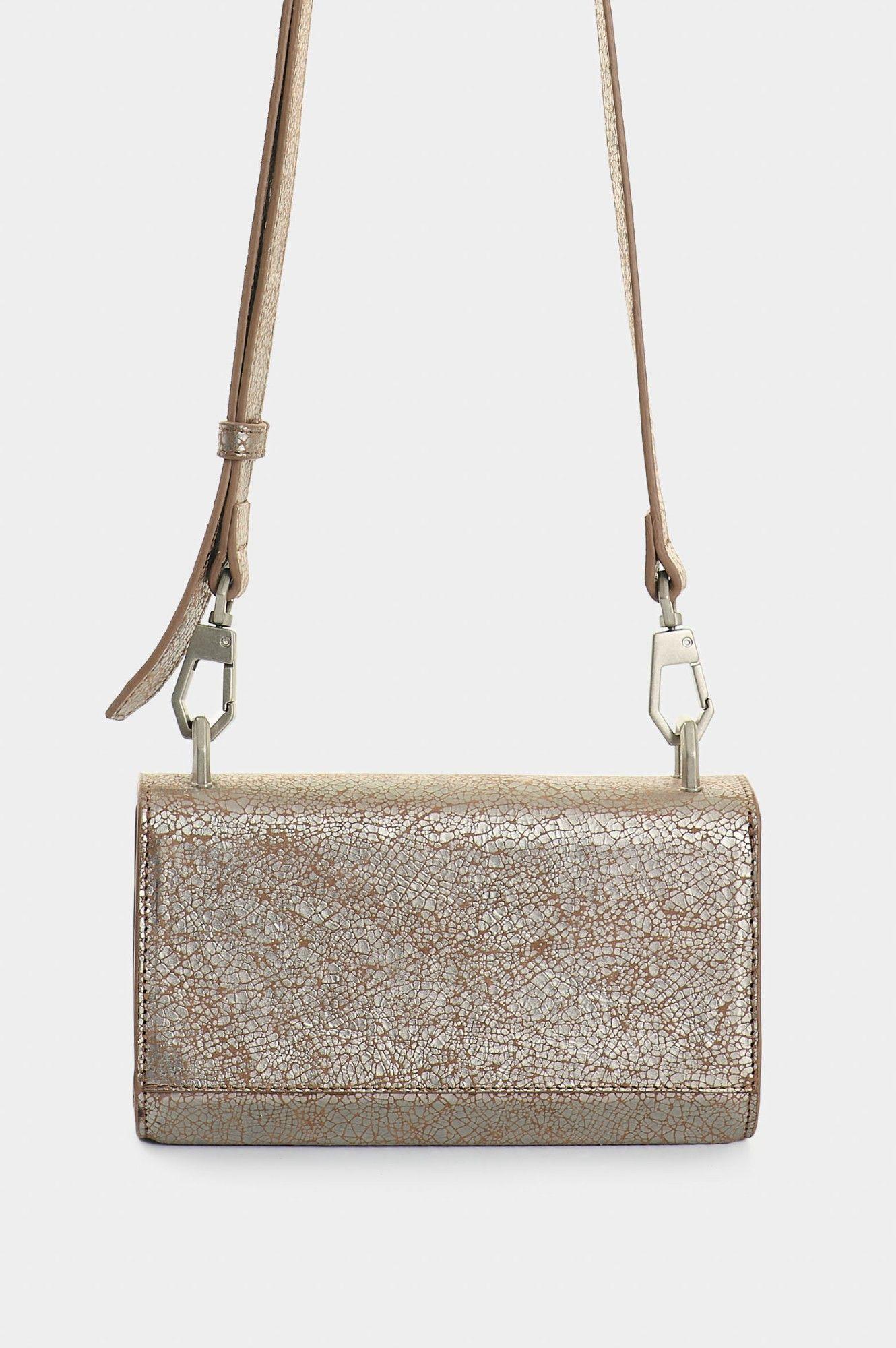 Vélez Cartera Bandolera Mini Cuero Folia Mujer Lili 2 Plata-2