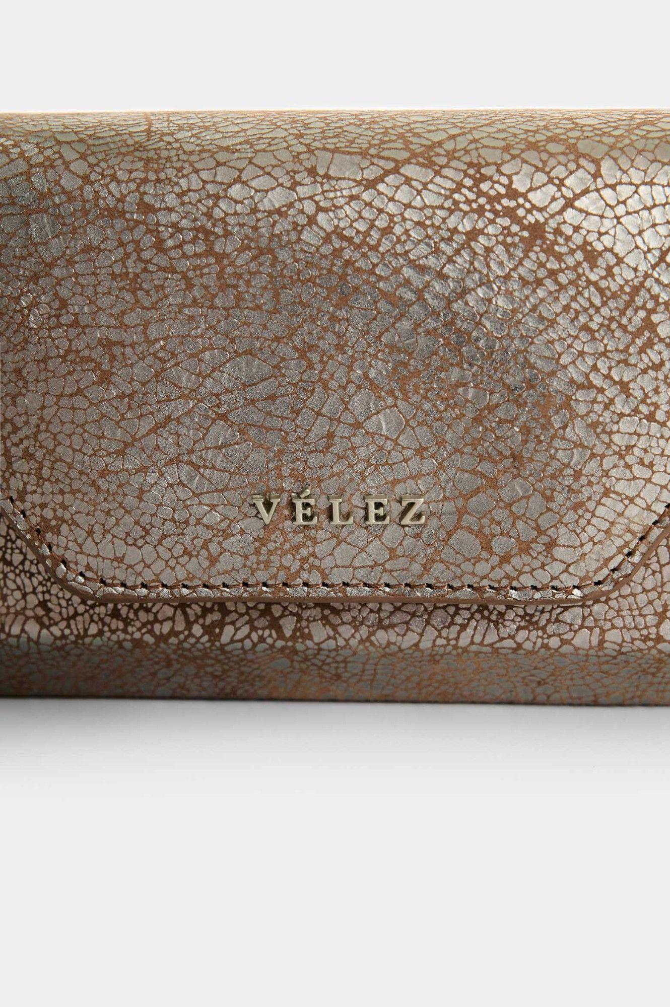 Vélez Cartera Bandolera Mini Cuero Folia Mujer Lili 2 Plata-3