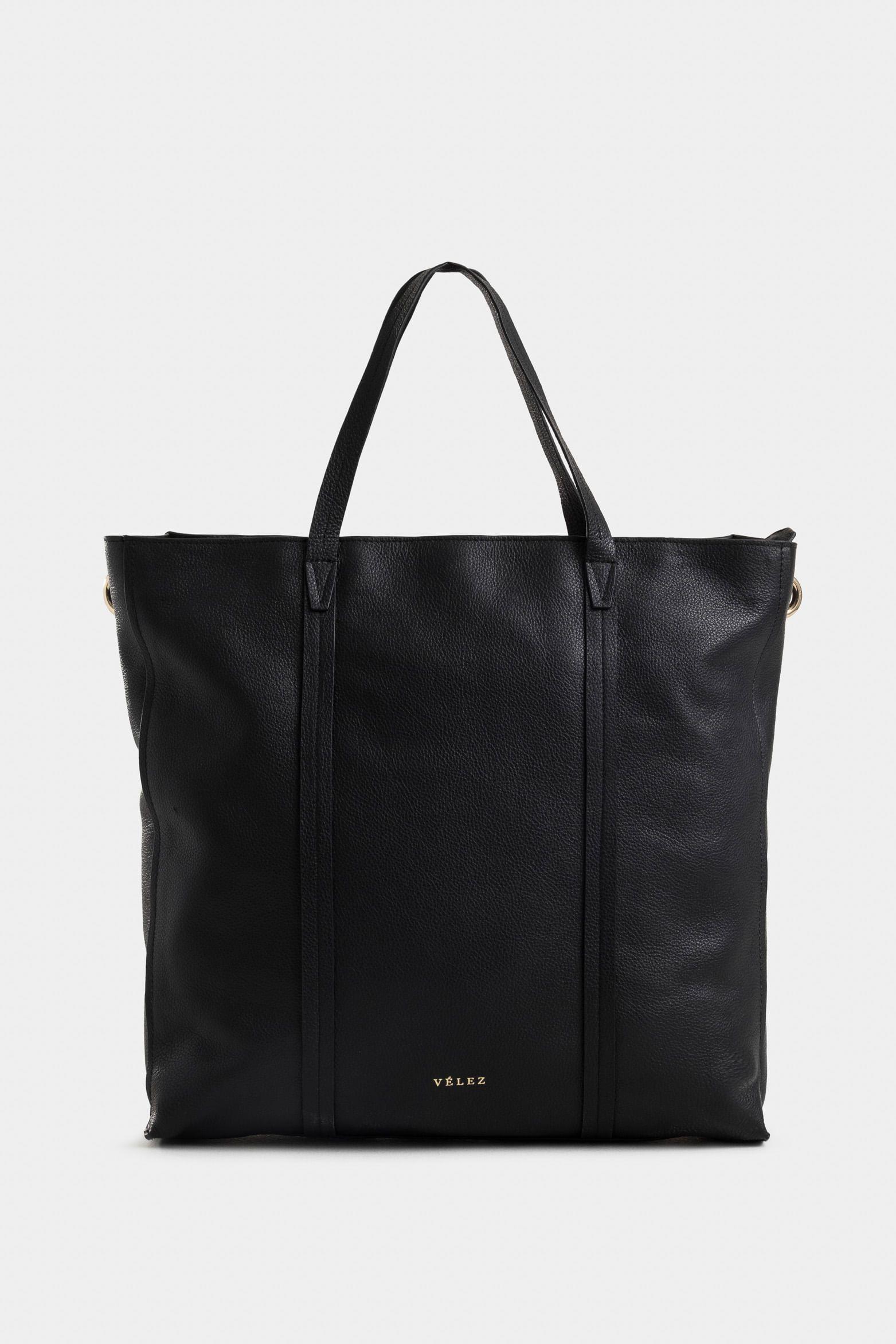 Shopping geranio de cuero para mujer cargadera trenzada negro-0