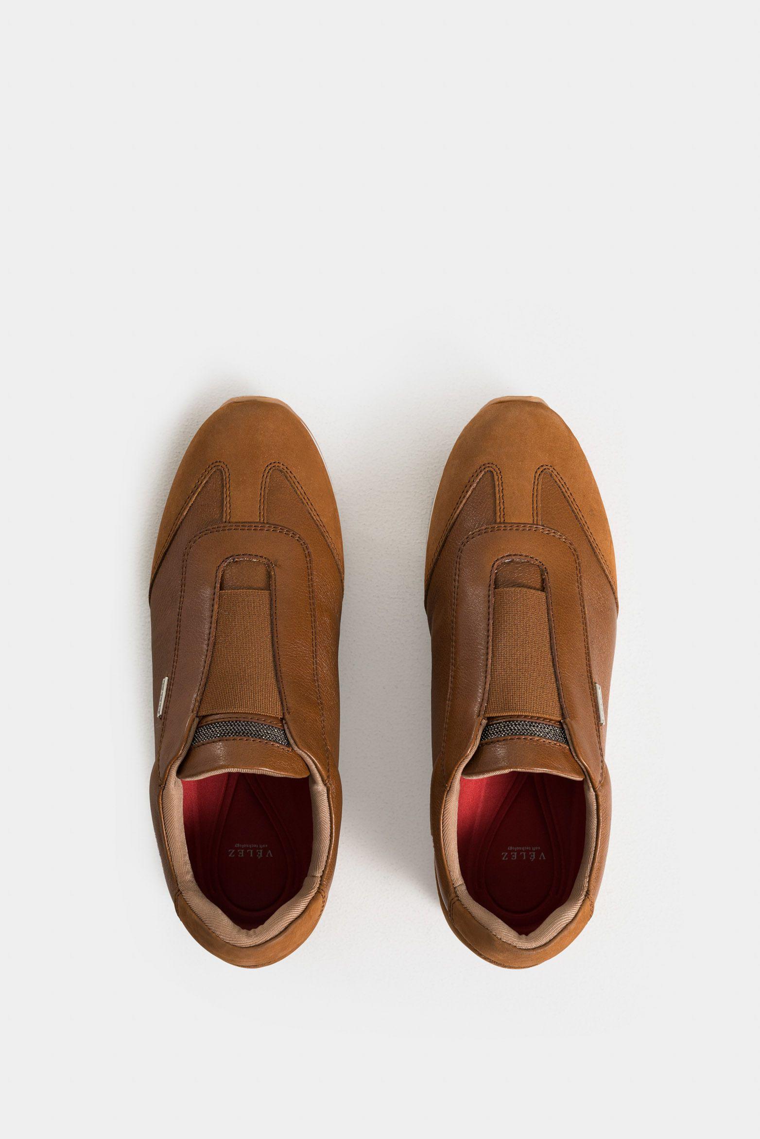 Mocasines zipa de cuero para mujer detalles millaré miel-3