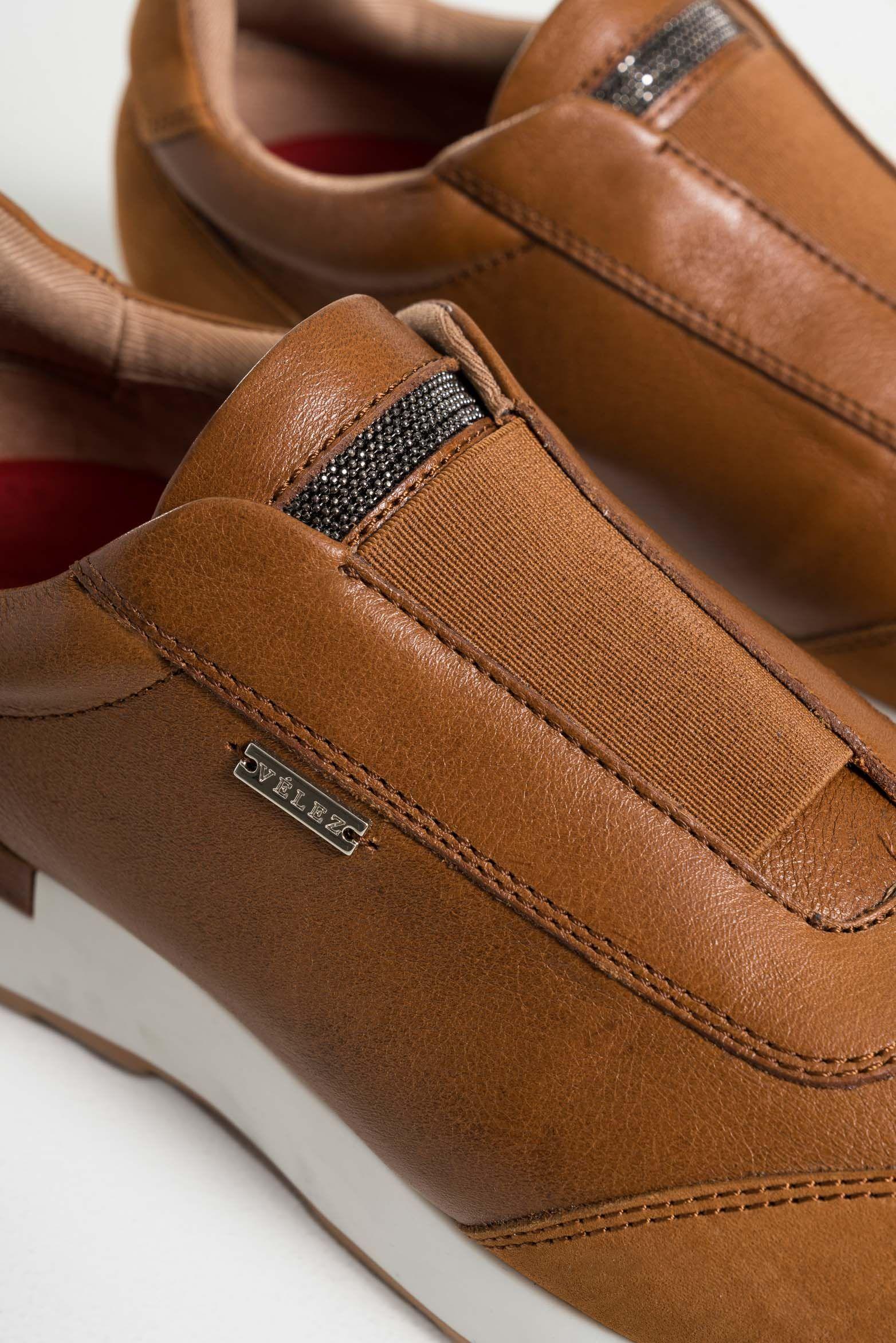 Mocasines zipa de cuero para mujer detalles millaré miel-4