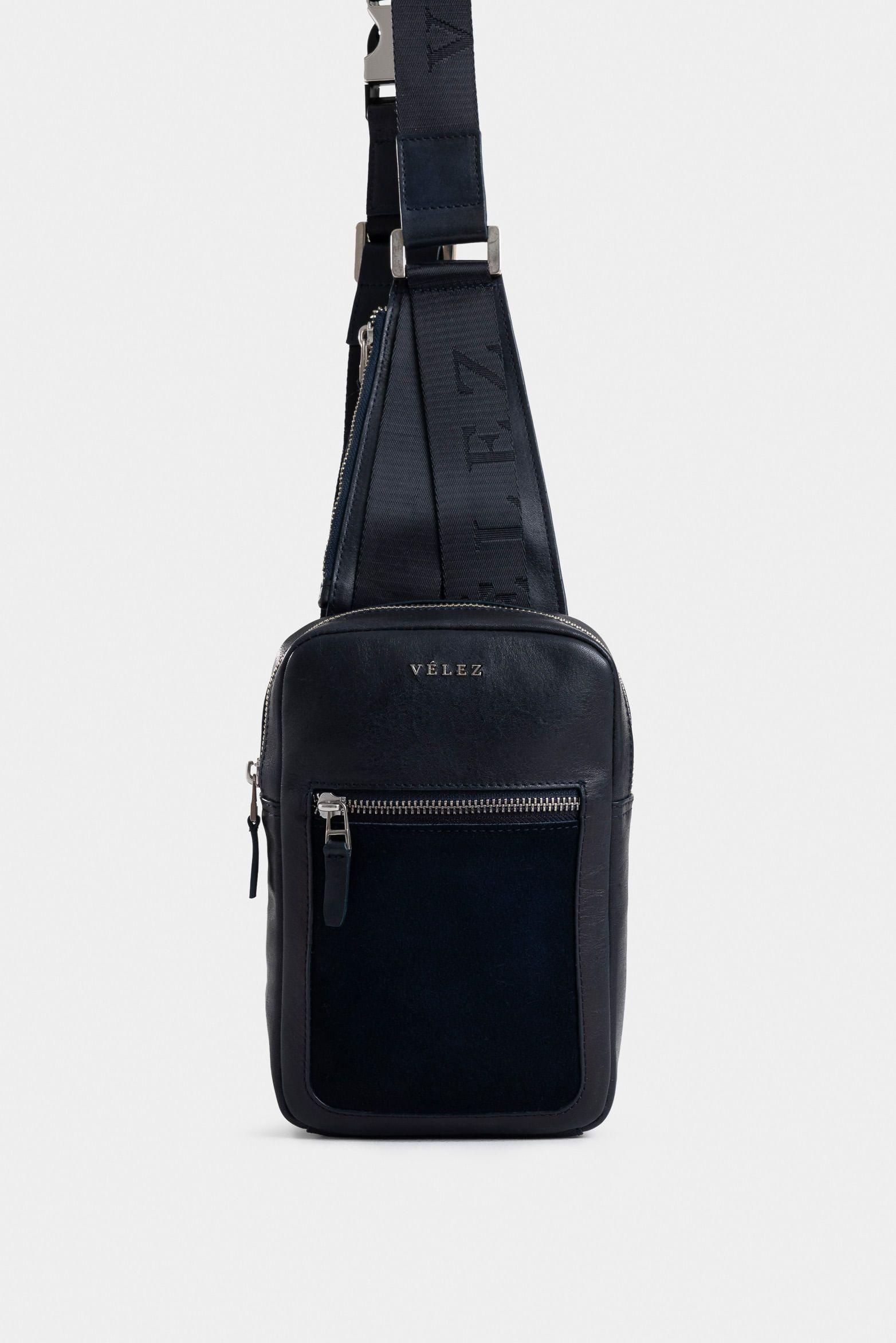 Vélez Mochila Mikeno 3 Cuero Hombre Envejecido Azul Oscuro-0