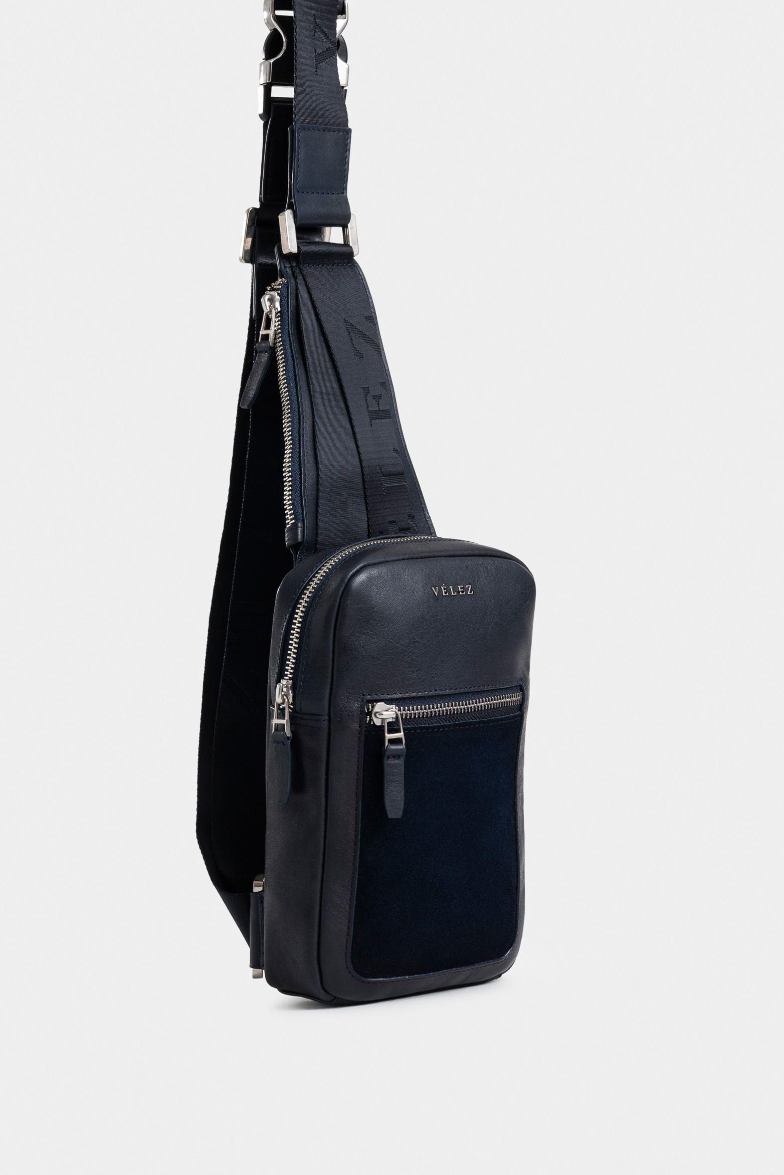 Vélez Mochila Mikeno 3 Cuero Hombre Envejecido Azul Oscuro-1