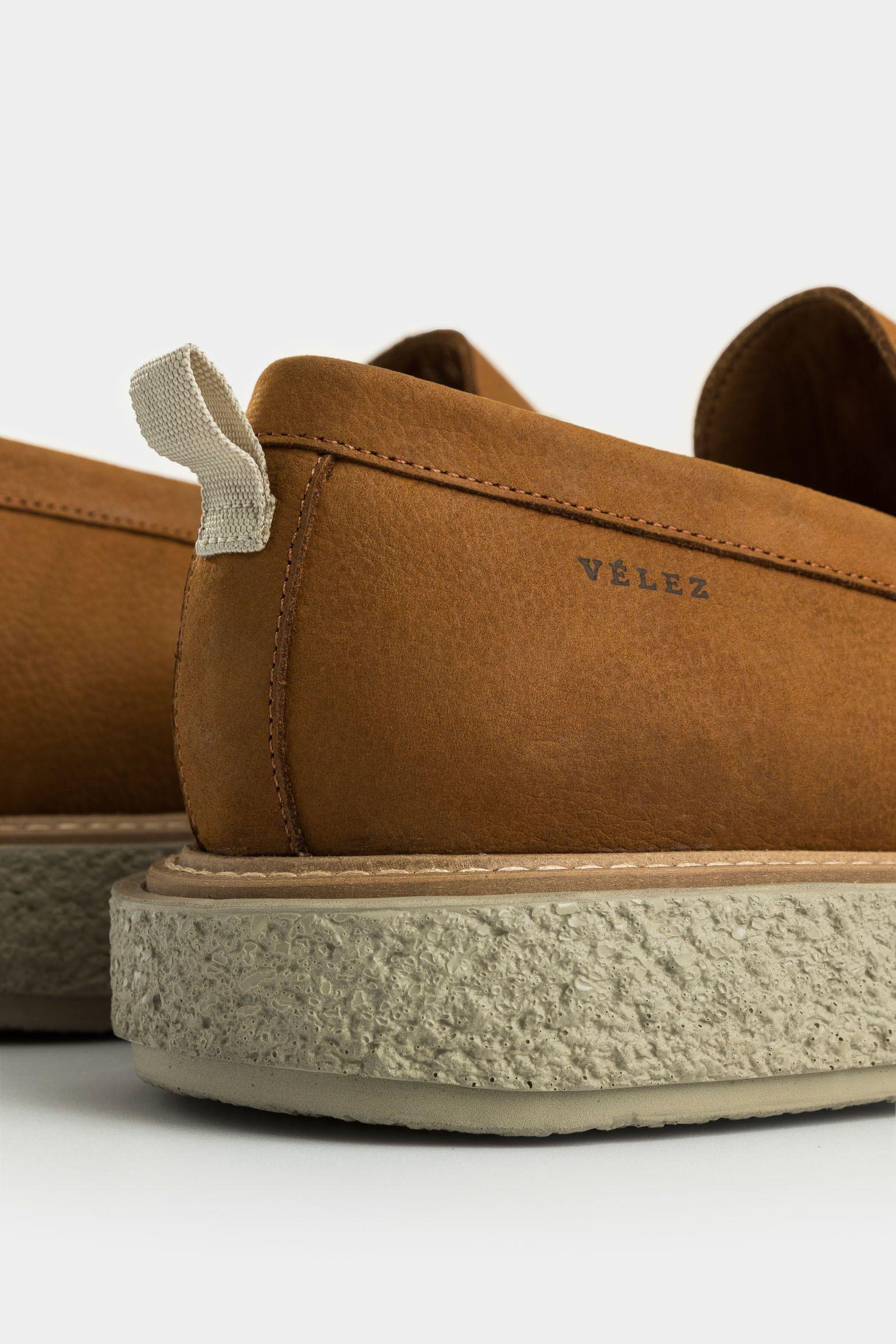 Vélez Mocasín Wezen De Cuero Gamuzado Hombre Casual Miel-4