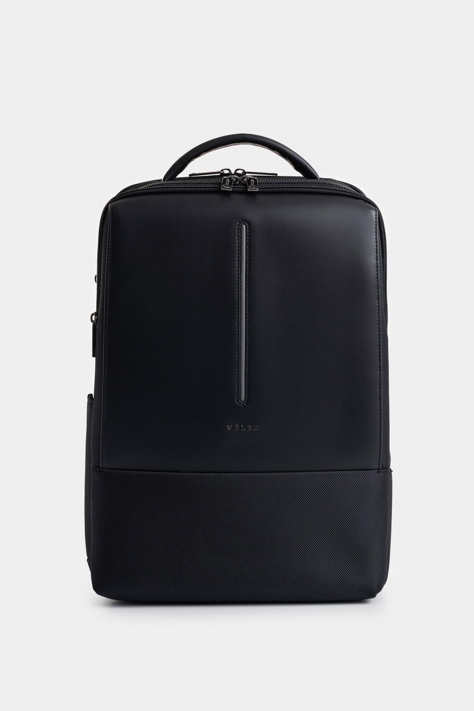 Vélez Mochila Oasis Lona Hombre Detalle Negro-0