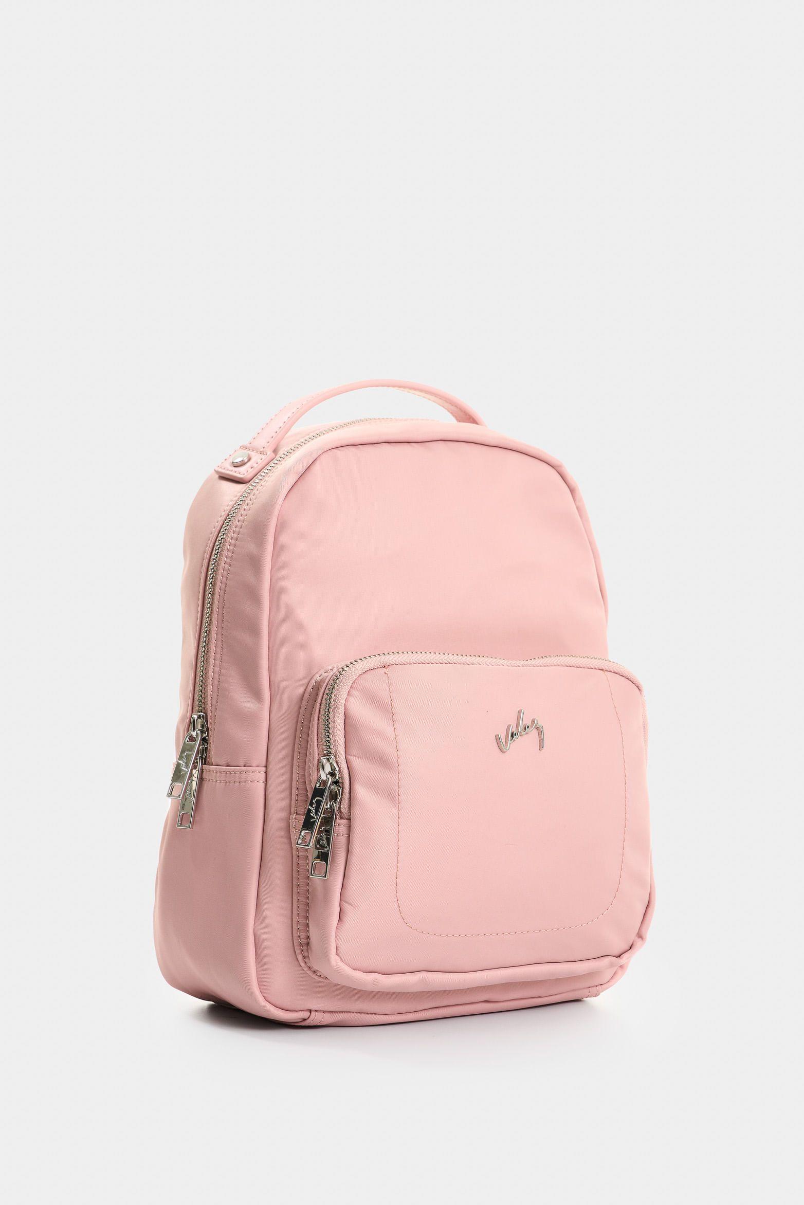 Vélez Mochila Púrpura Pequeño Lona Mujer Rosado-1