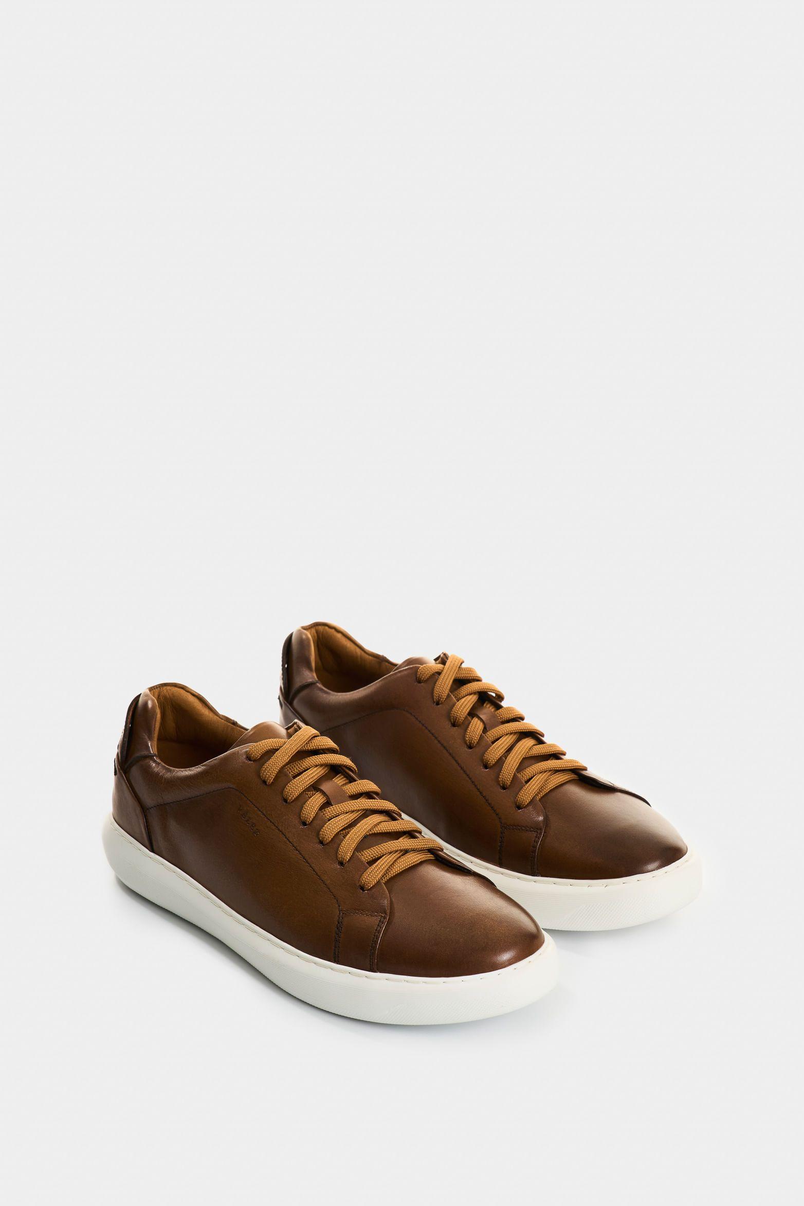 Vélez Tenis Cabernet De Cuero Hombre Acabado Abatanado Miel-1