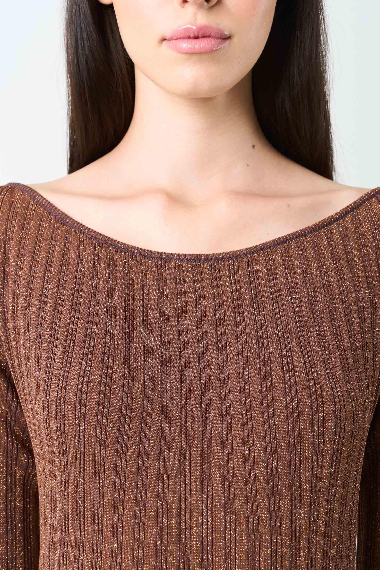 Vélez Vestido Tejido Silueta Ajustada  Mujer Gael Bronce-6