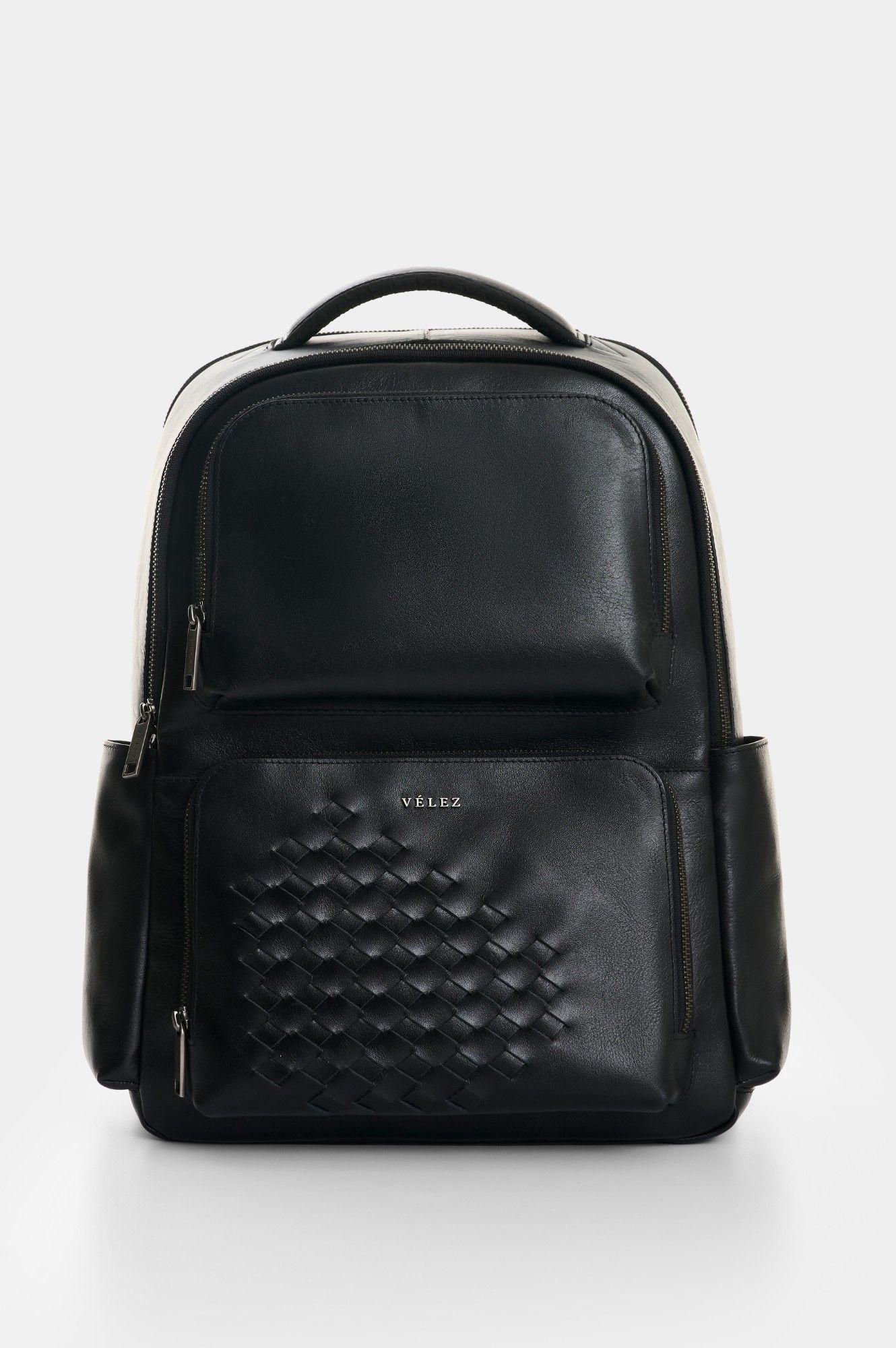 Vélez Mochila Monet 3.0 Cuero Con Tejido Hombre-0