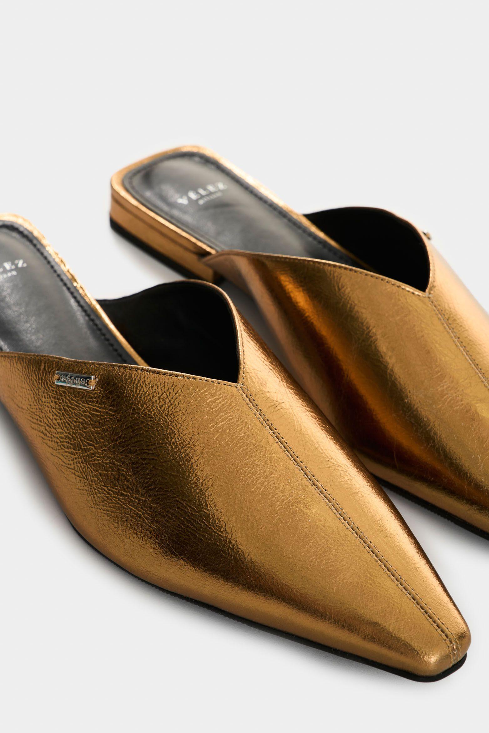 Vélez Baleta De Cuero  Mujer Coralia Bronce-4