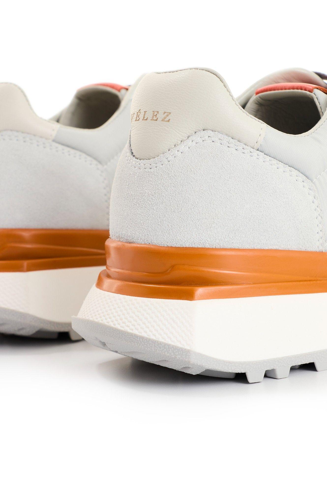 Vélez Zapatilla Tenis Azahar Gamuza Y Lona Hombre Forma Deportiva Gris-2