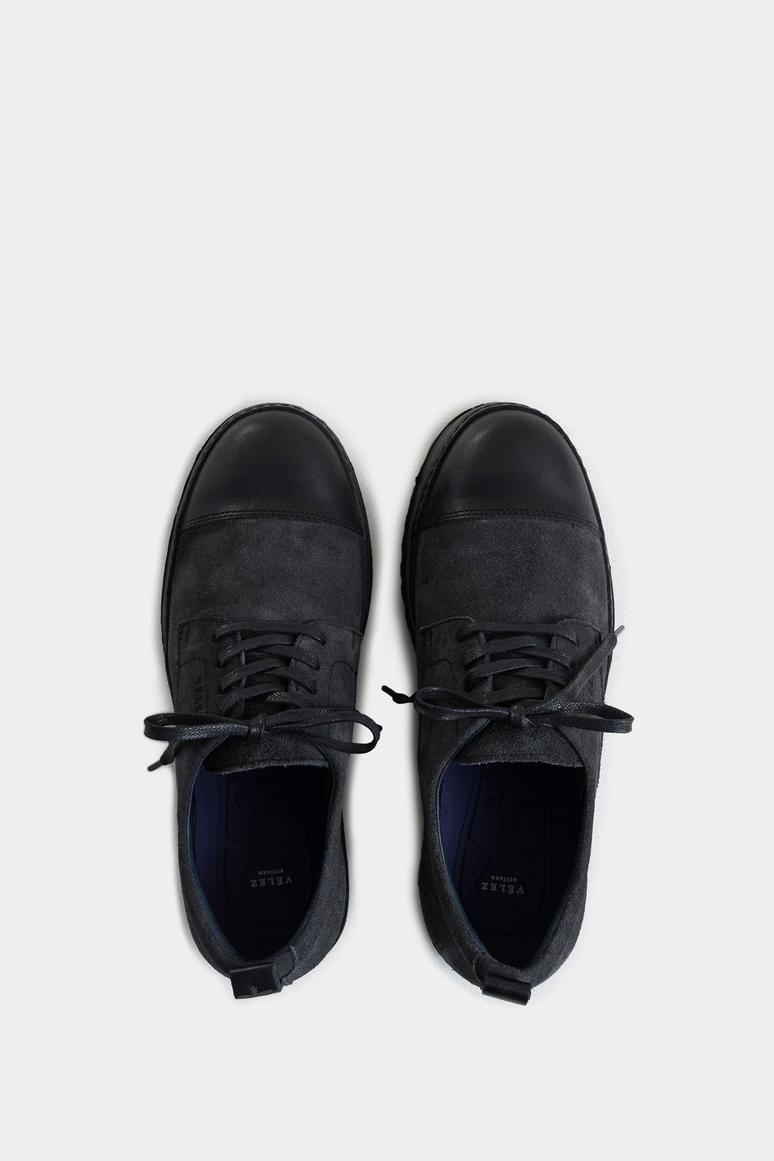 Vélez Zapatos Cordón Sunset Cuero Hombre Mezcla S Gris Pistola-3