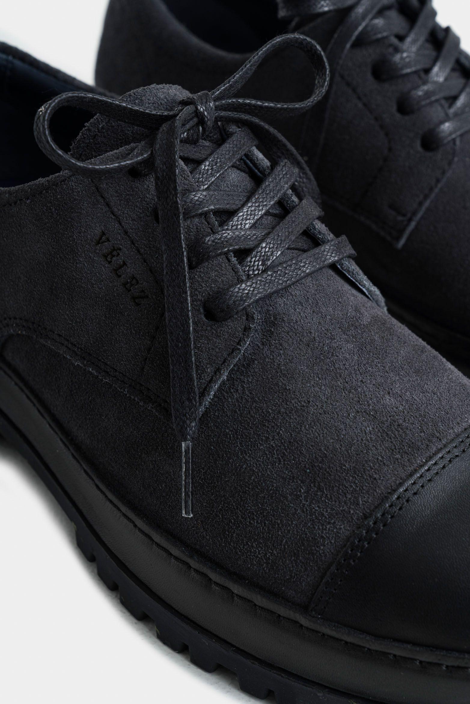 Vélez Zapatos Cordón Sunset Cuero Hombre Mezcla S Gris Pistola-4