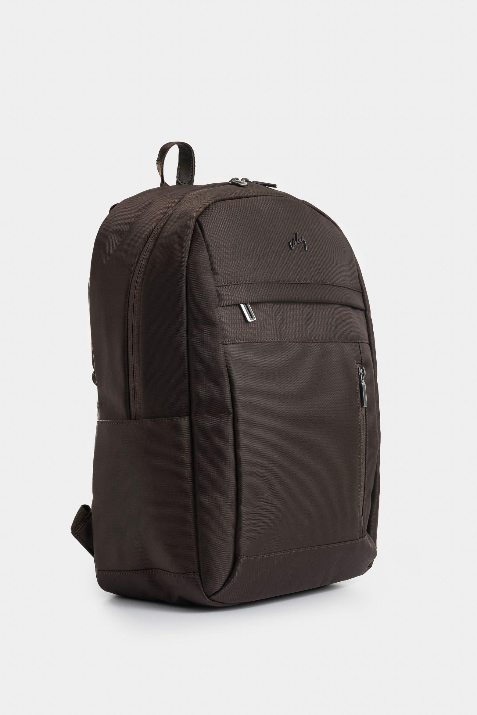 Morral Sierra en lona para hombre manija cuero café-1
