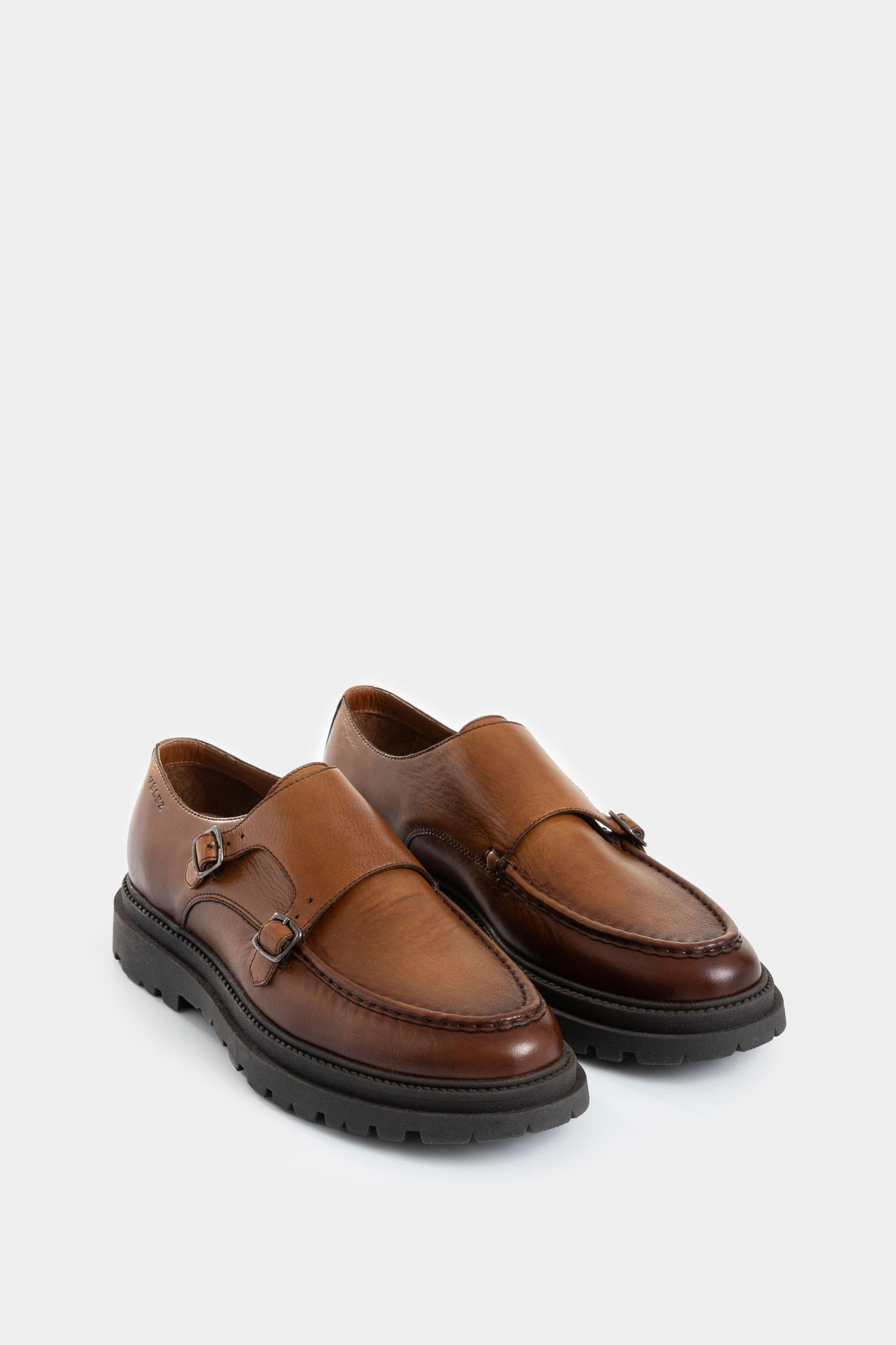 Vélez Mocasín Luster 2 Cuero Liso Hombre  Monkstrap Miel-1