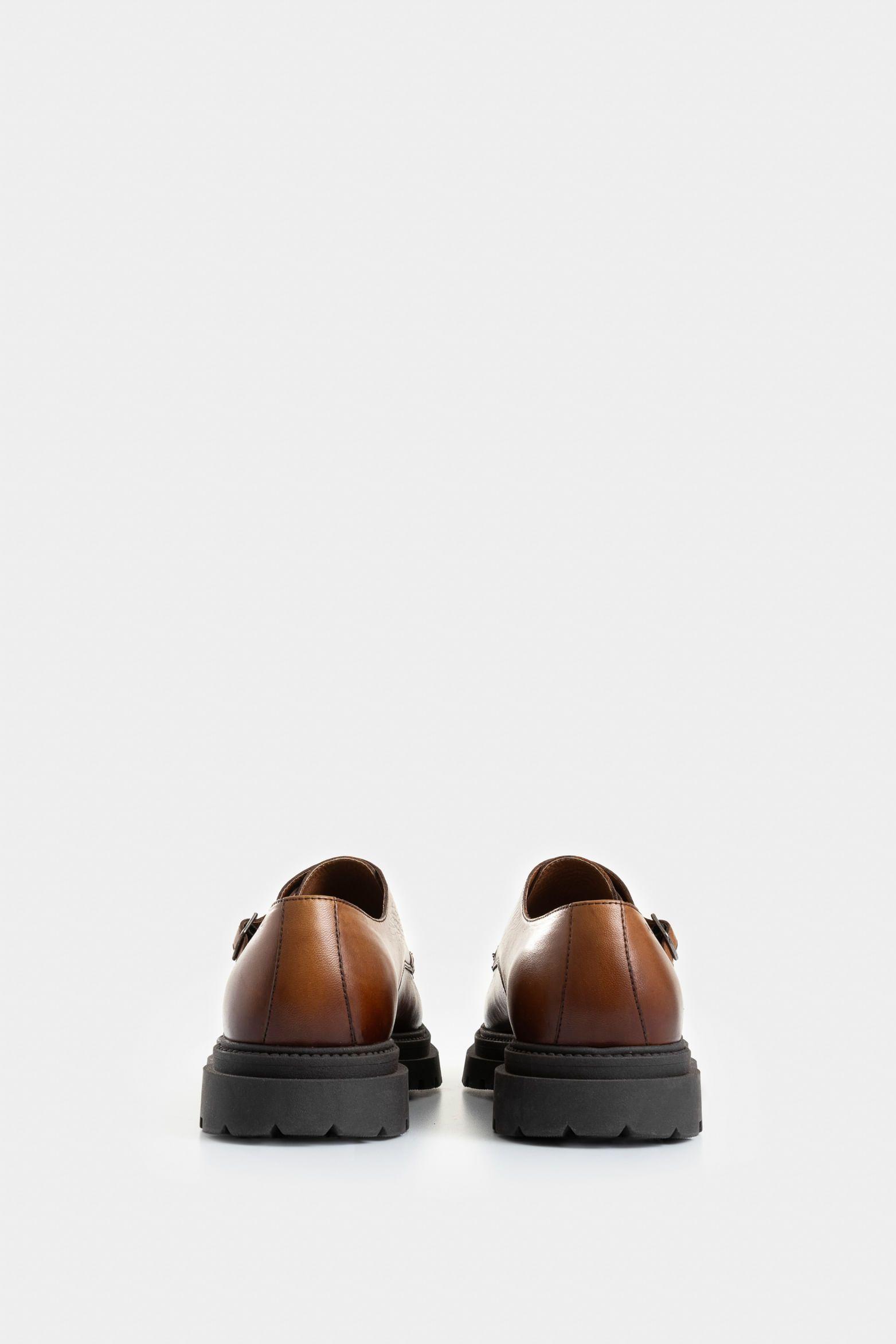 Vélez Mocasín Luster 2 Cuero Liso Hombre  Monkstrap Miel-2