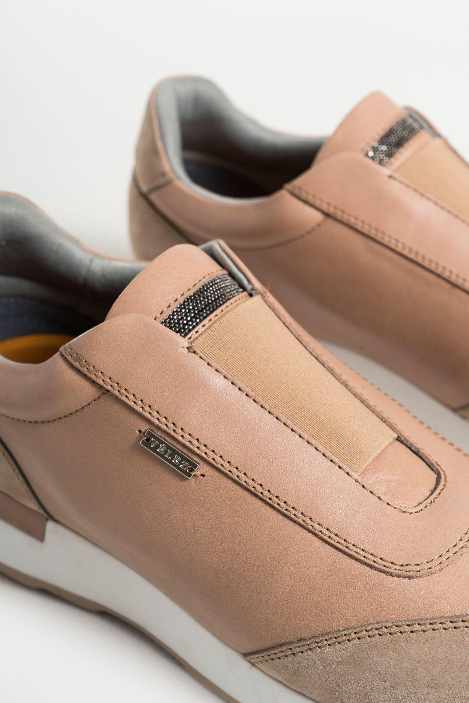 Vélez Mocasín Zipa De Cuero  Mujer Detalles Millaré Arena-4