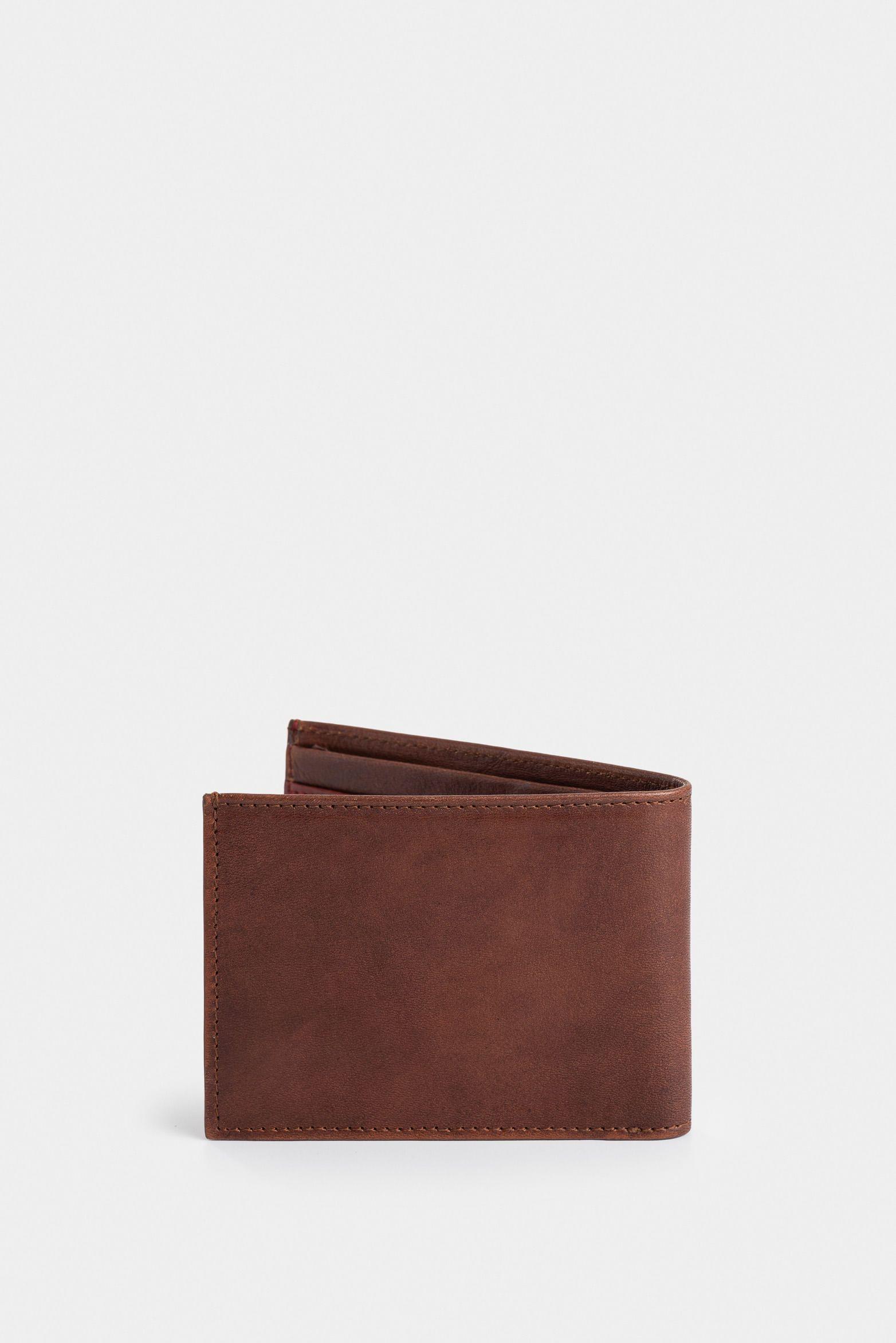 Billetera Ontario 3.0 de cuero para hombre detalle contraste miel-2