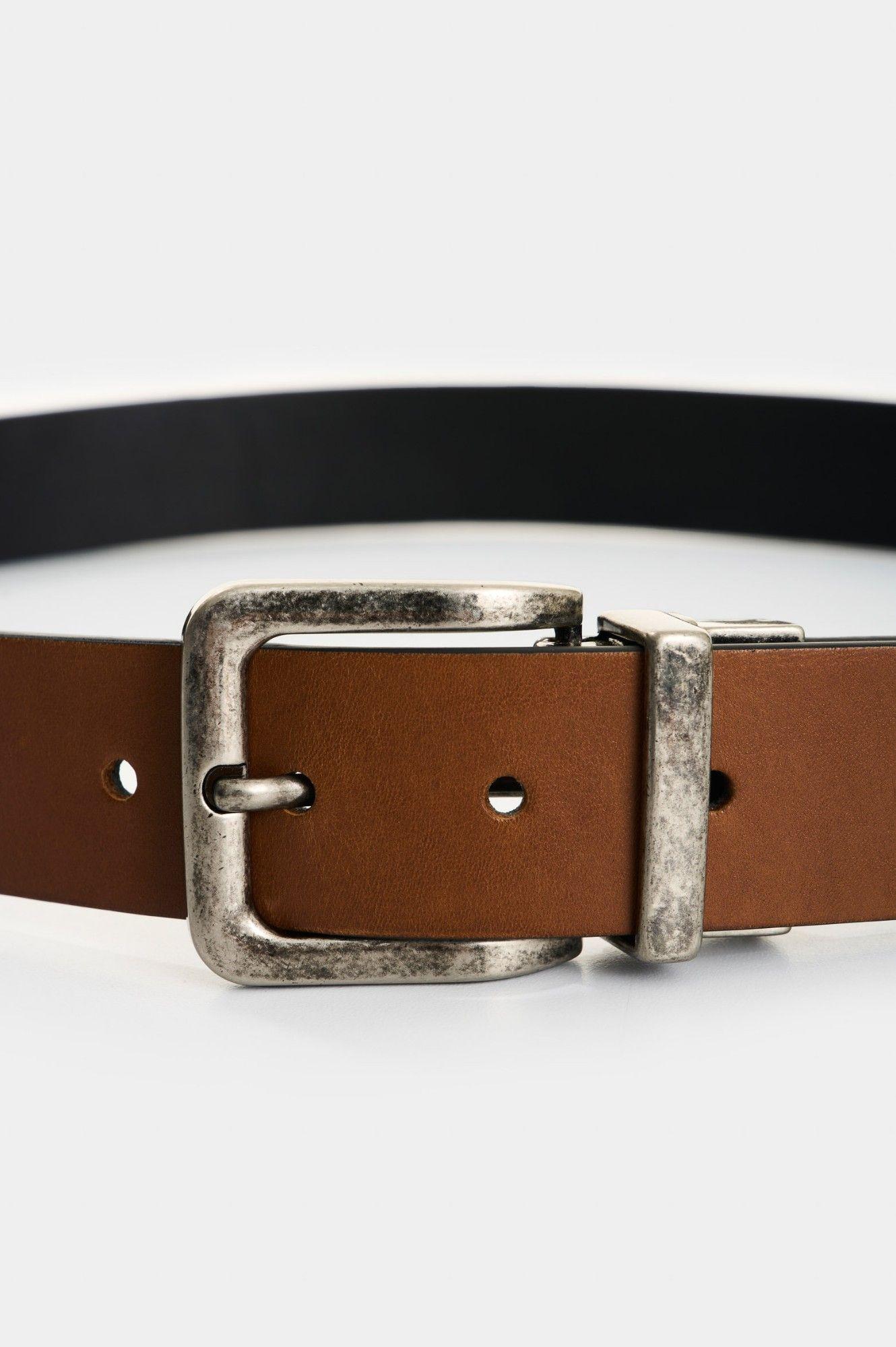 Vélez Cinturón Doble Faz Cuero Hombre Efos Miel-3