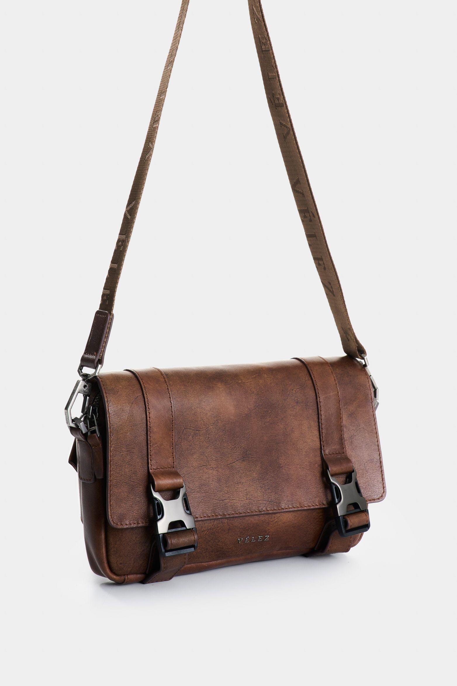 Vélez Manos Libres Alameda De Cuero  Hombre Artesanal Miel-1