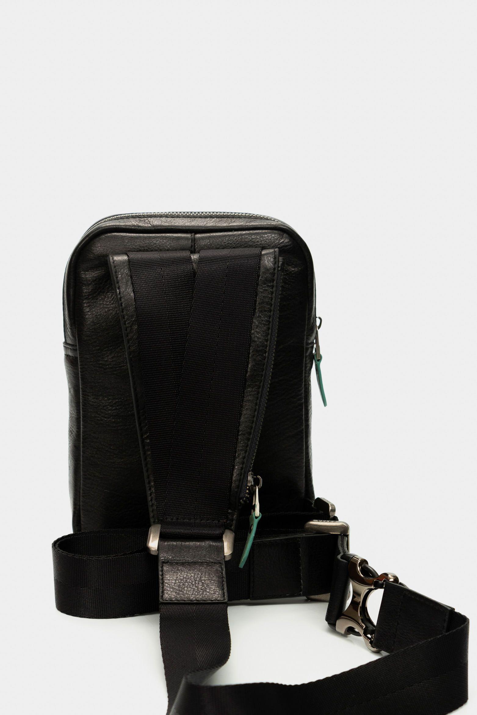 Manos libres mikeno de cuero para hombre cargadera ajustable  negro-2