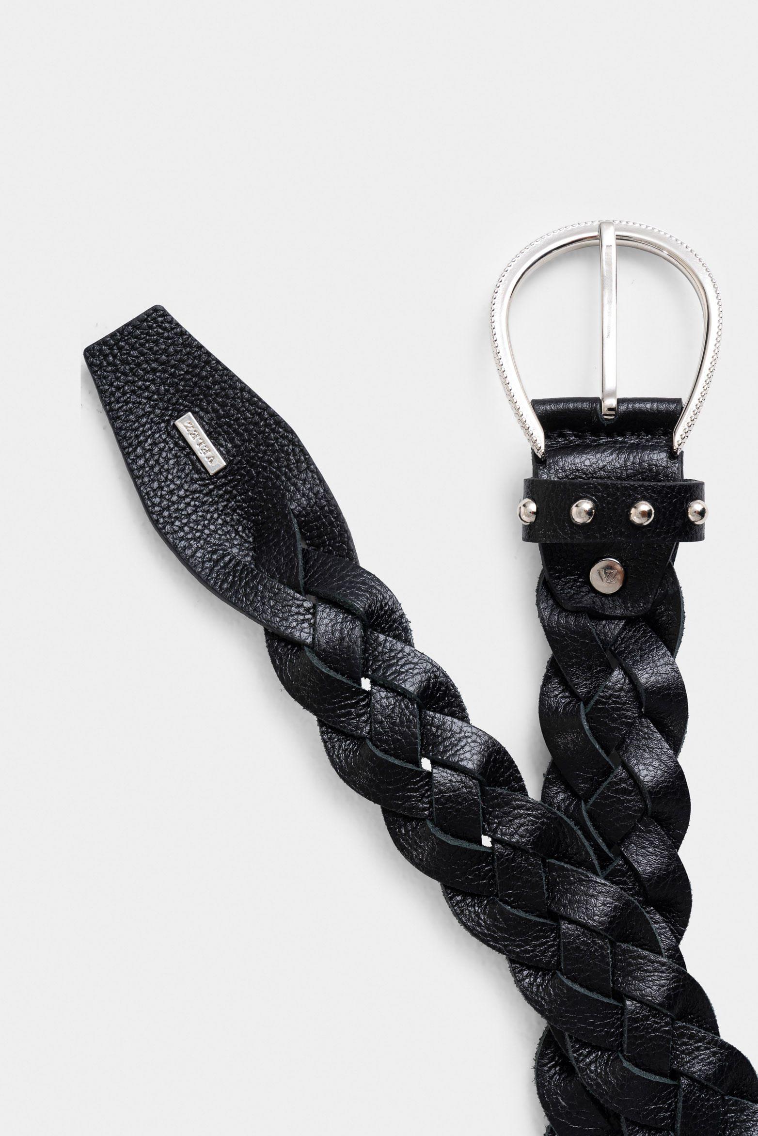 Vélez Cinturón Unifaz Papyris 2.0 Cuero Mujer Trzado Negro-2