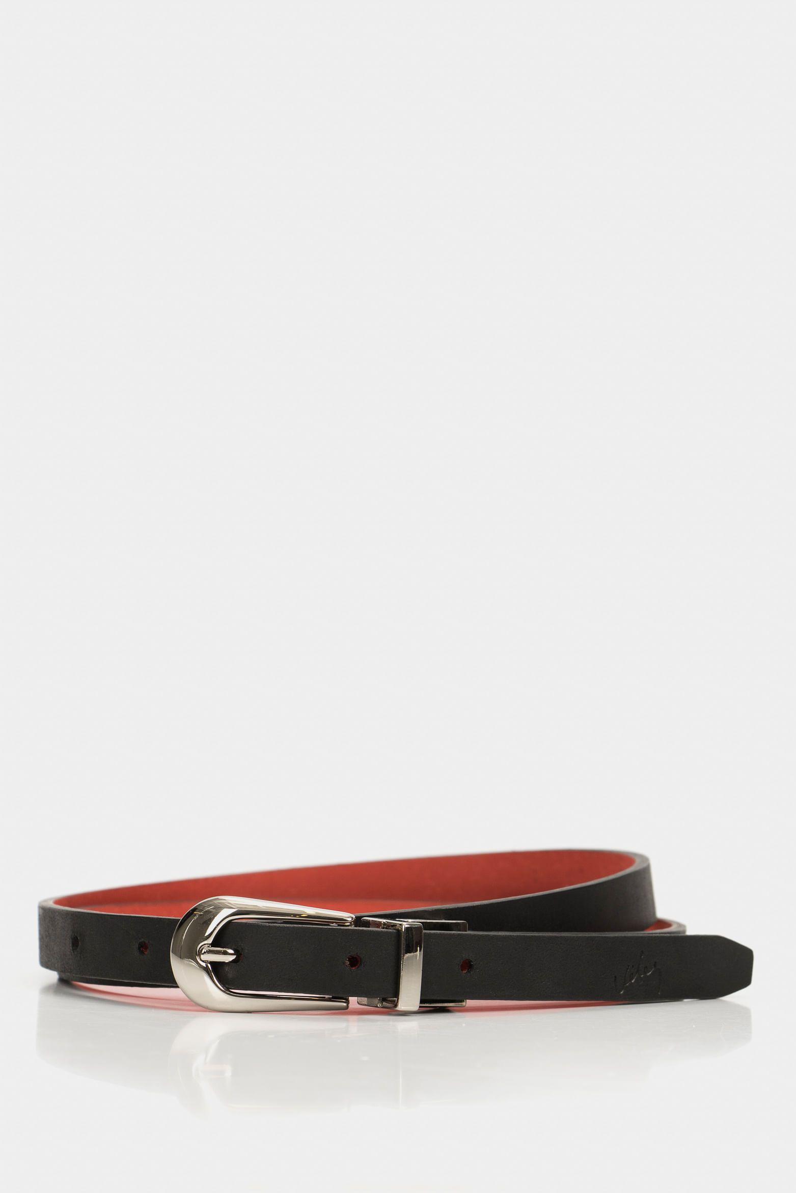 Vélez Cinturón Doble Faz Vega Cuero Mujer Extra Delgado Negro L-0