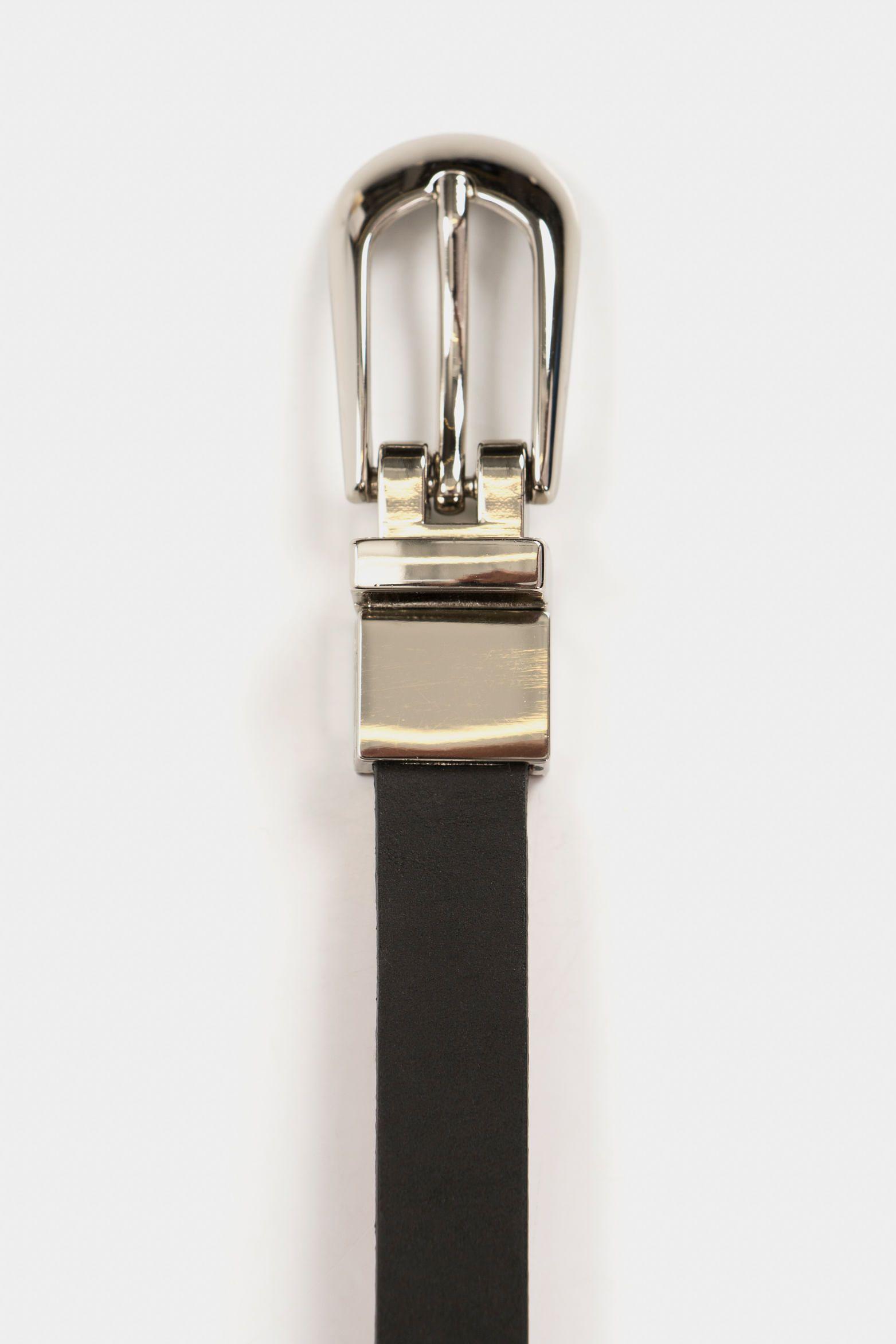 Vélez Cinturón Doble Faz Vega Cuero Mujer Extra Delgado Negro L-2