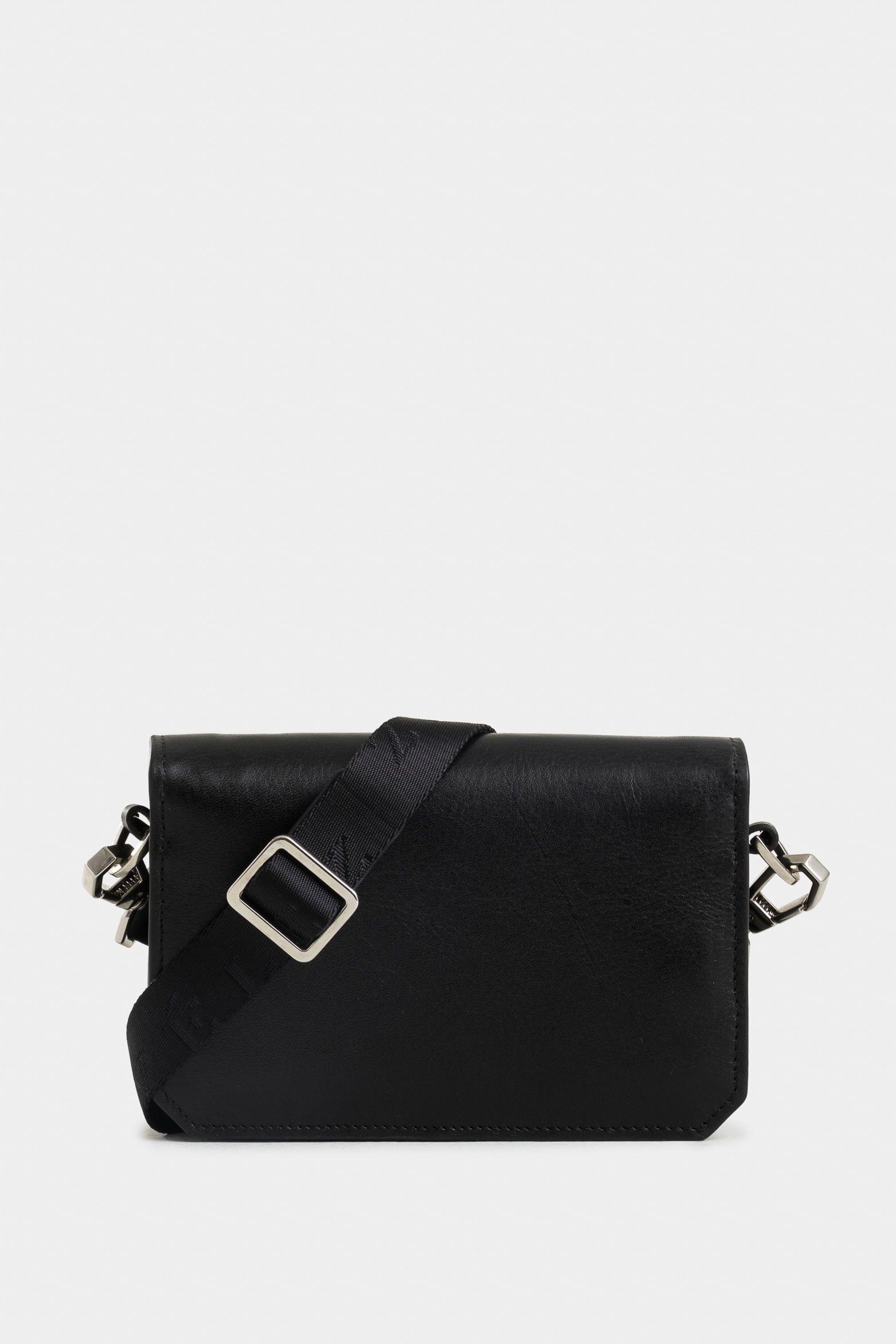 Manos libres mini Garniel de cuero para hombre acabado espazolado negro-2