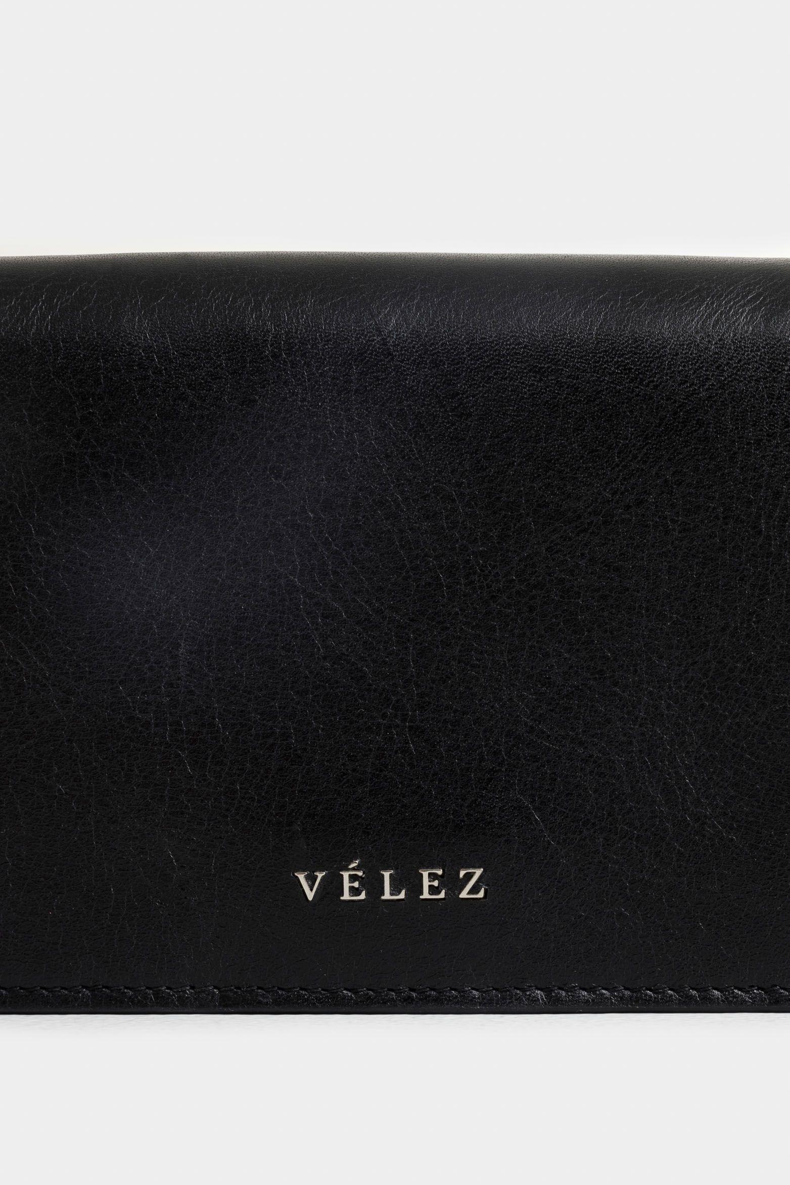 Manos libres mini Garniel de cuero para hombre acabado espazolado negro-3