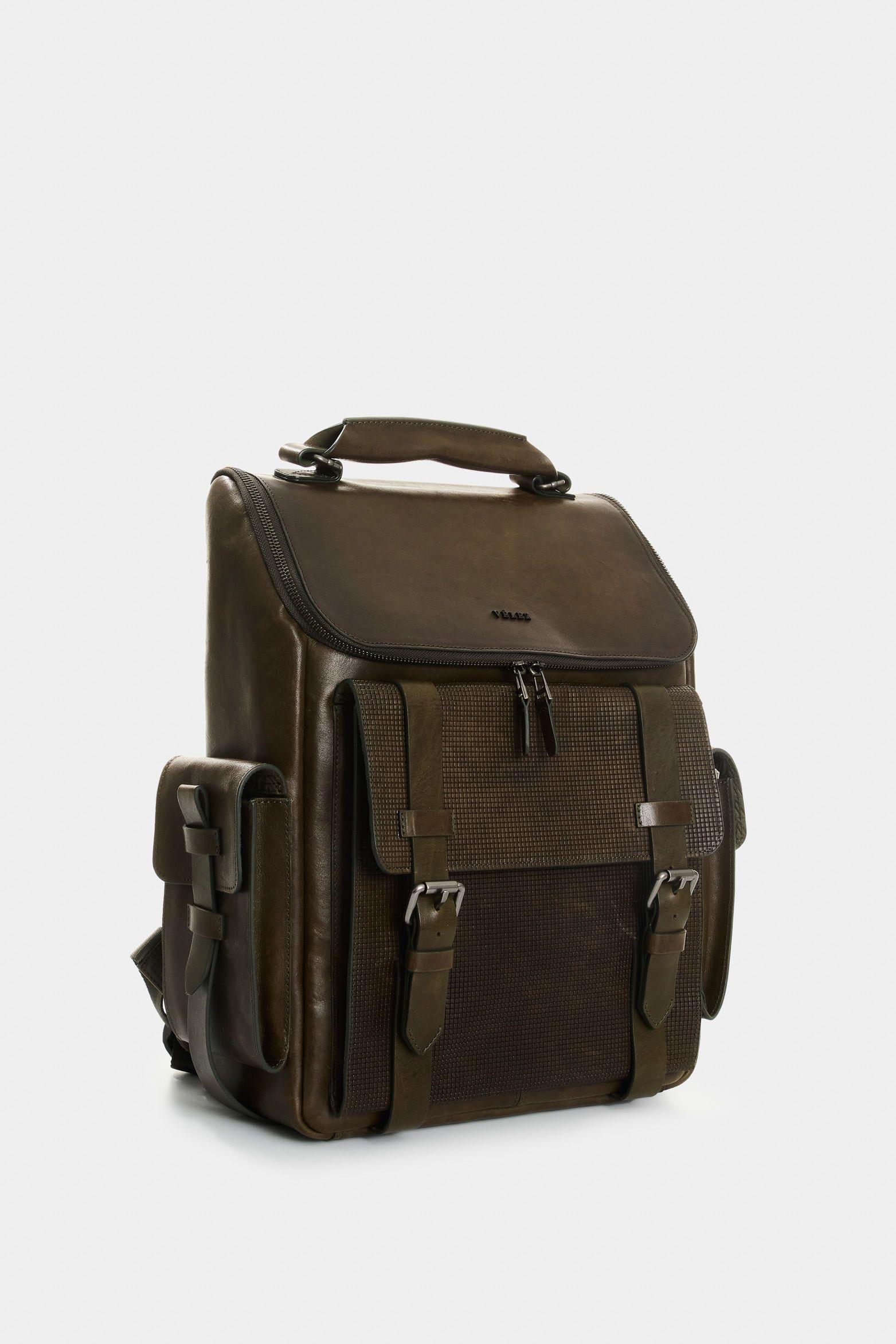 Vélez Morral De Cuero  Hombre New Archaeology Verde Oliva-1