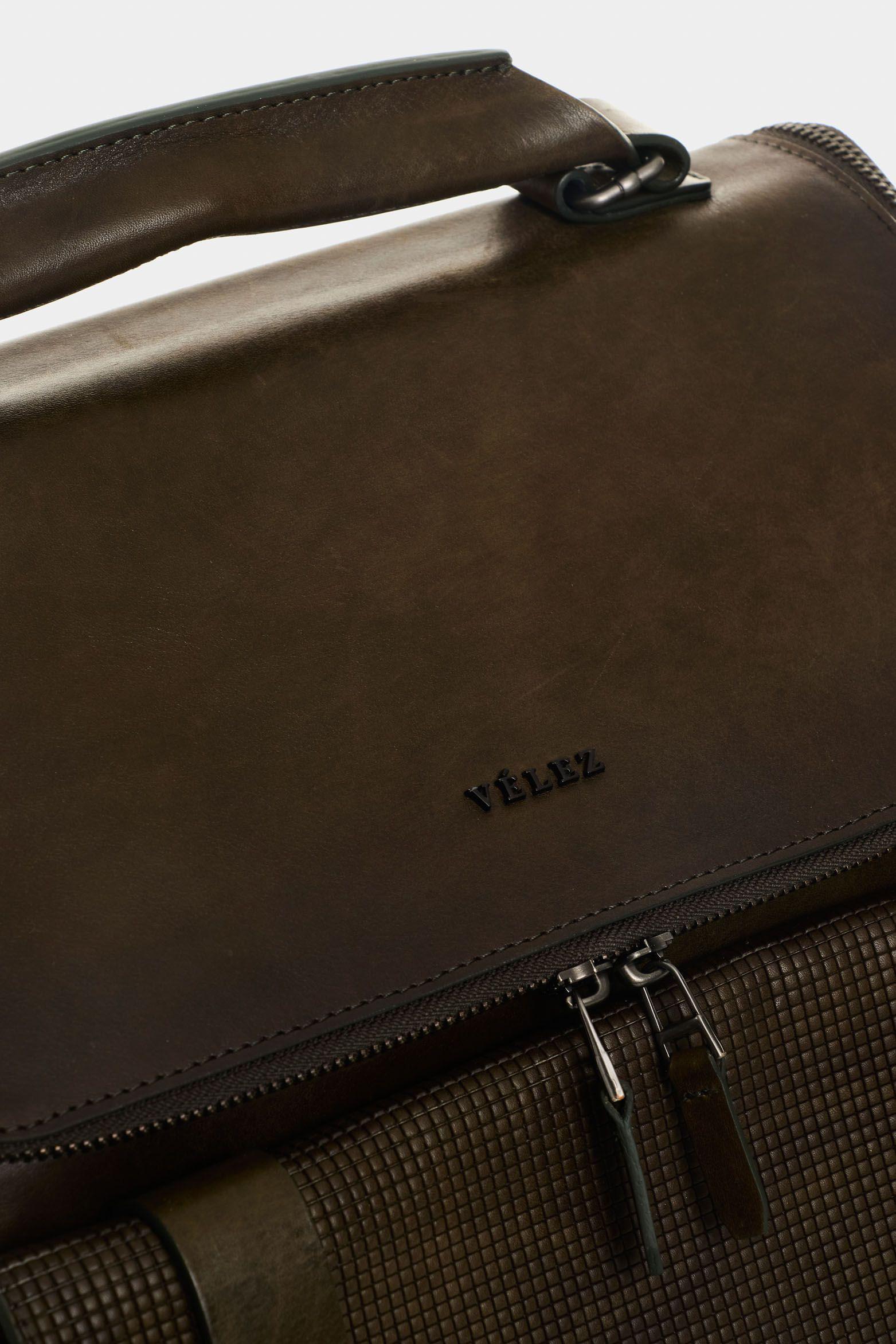 Vélez Morral De Cuero  Hombre New Archaeology Verde Oliva-3