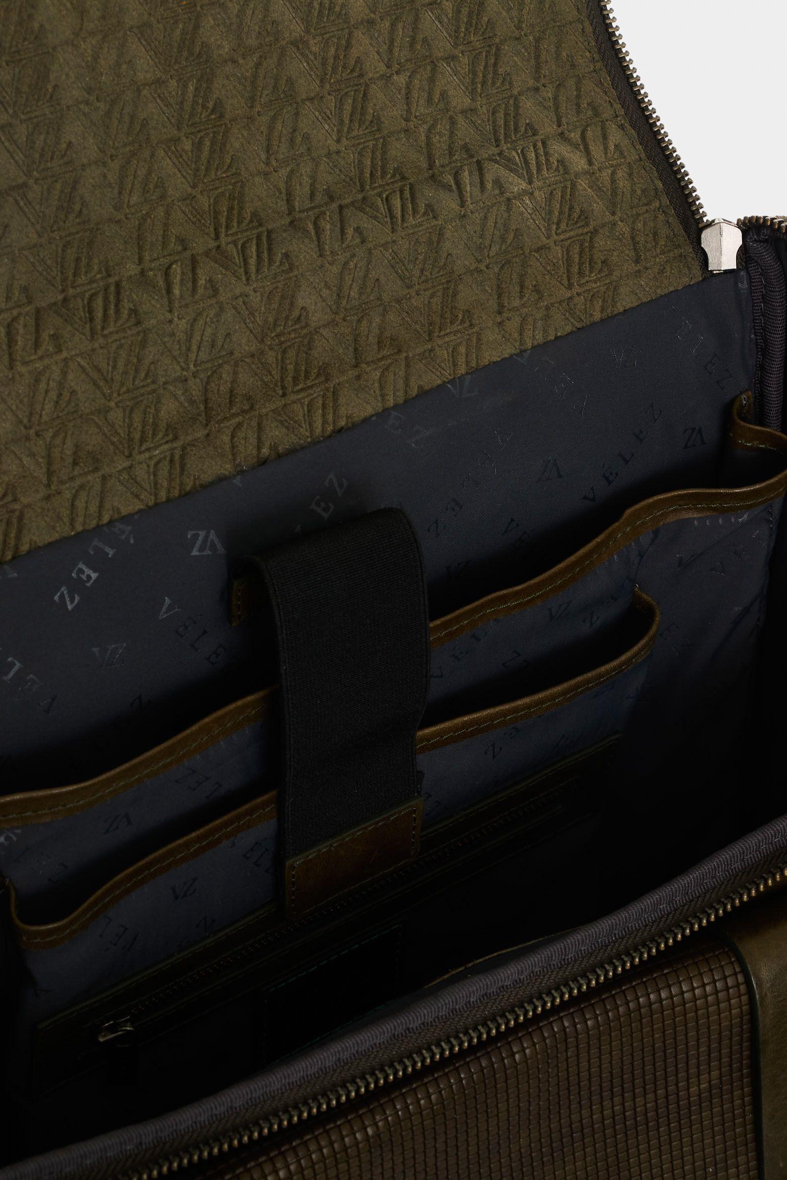 Vélez Morral De Cuero  Hombre New Archaeology Verde Oliva-4