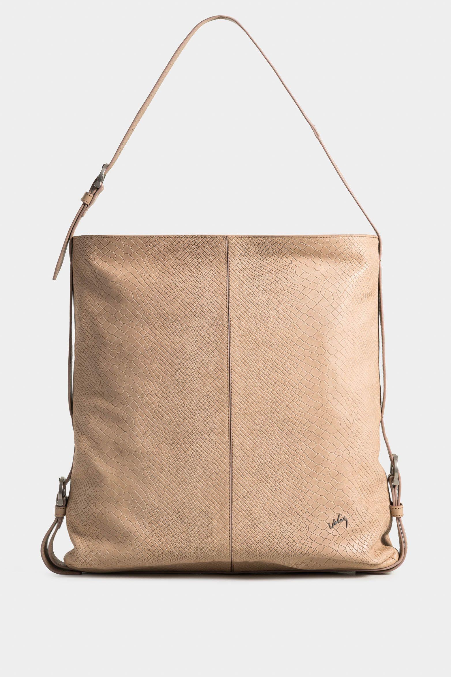 Shopping calafate 2.0 de cuero para mujer placa serpiente Beige-0