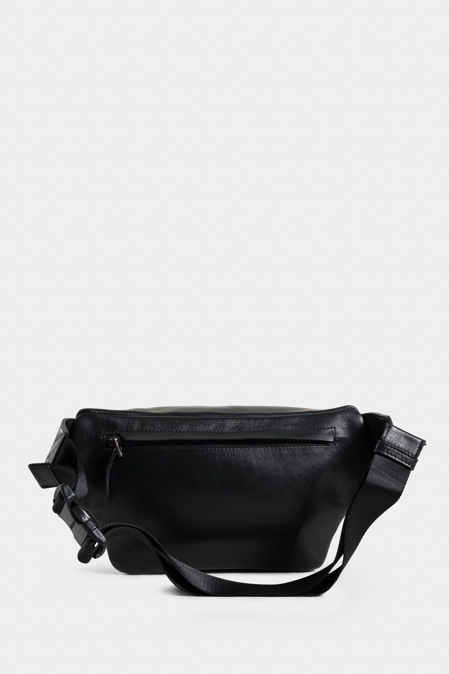 Vélez Riñonera Brunei 2 De Cuero Hombre Espazolado Negro-2