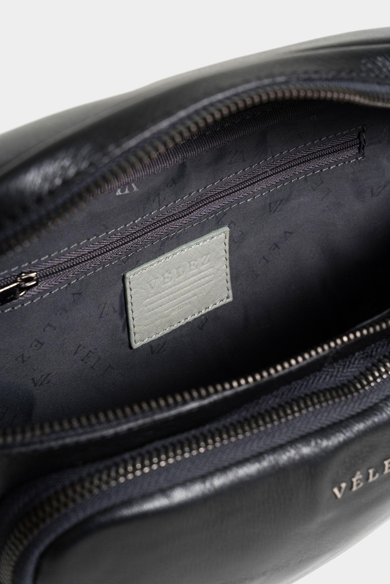 Vélez Riñonera Brunei 2 De Cuero Hombre Espazolado Negro-4