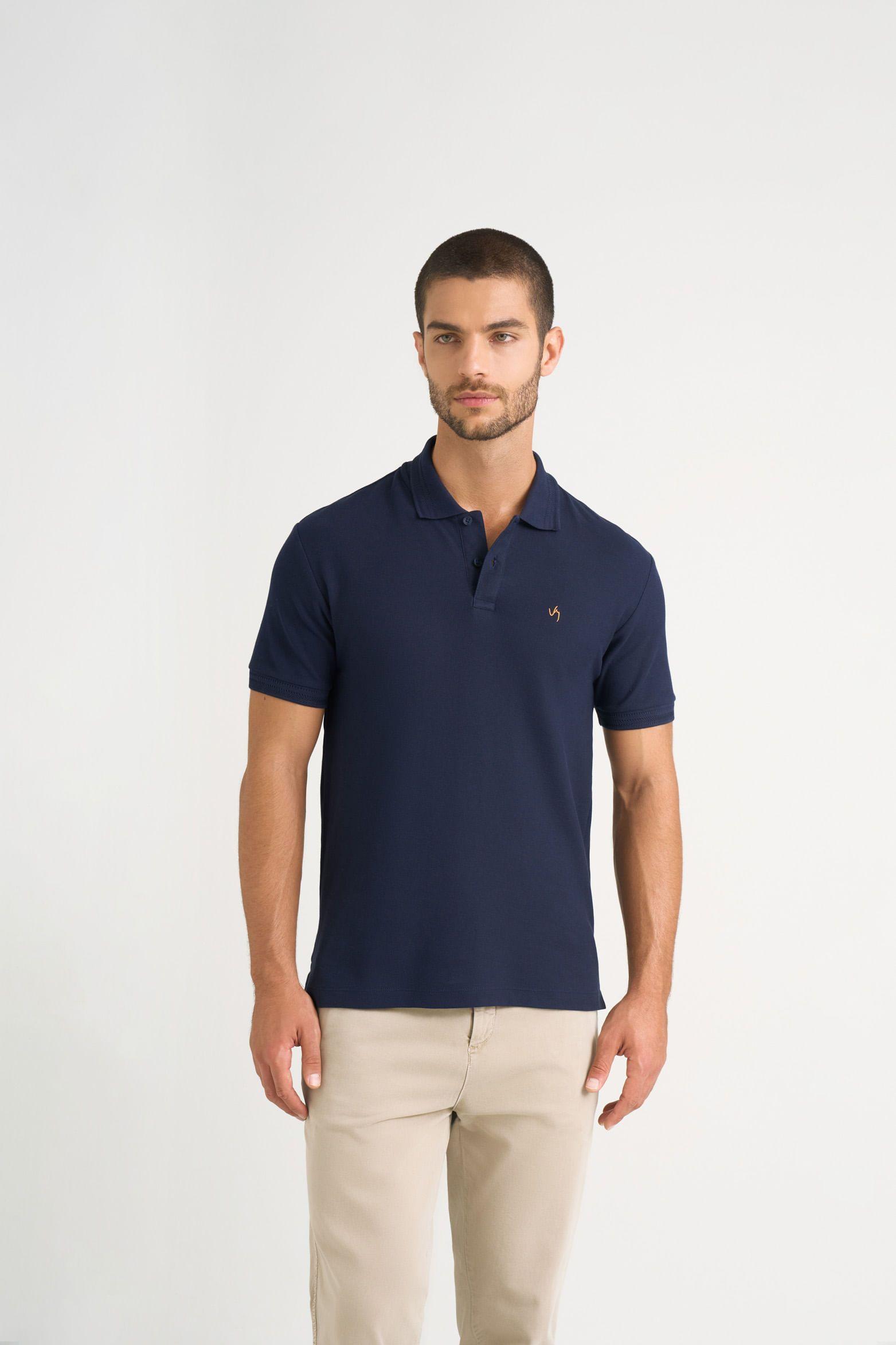 Vélez Polera Polo Summer  Hombre Semi Ajustada Azul Oscuro-0