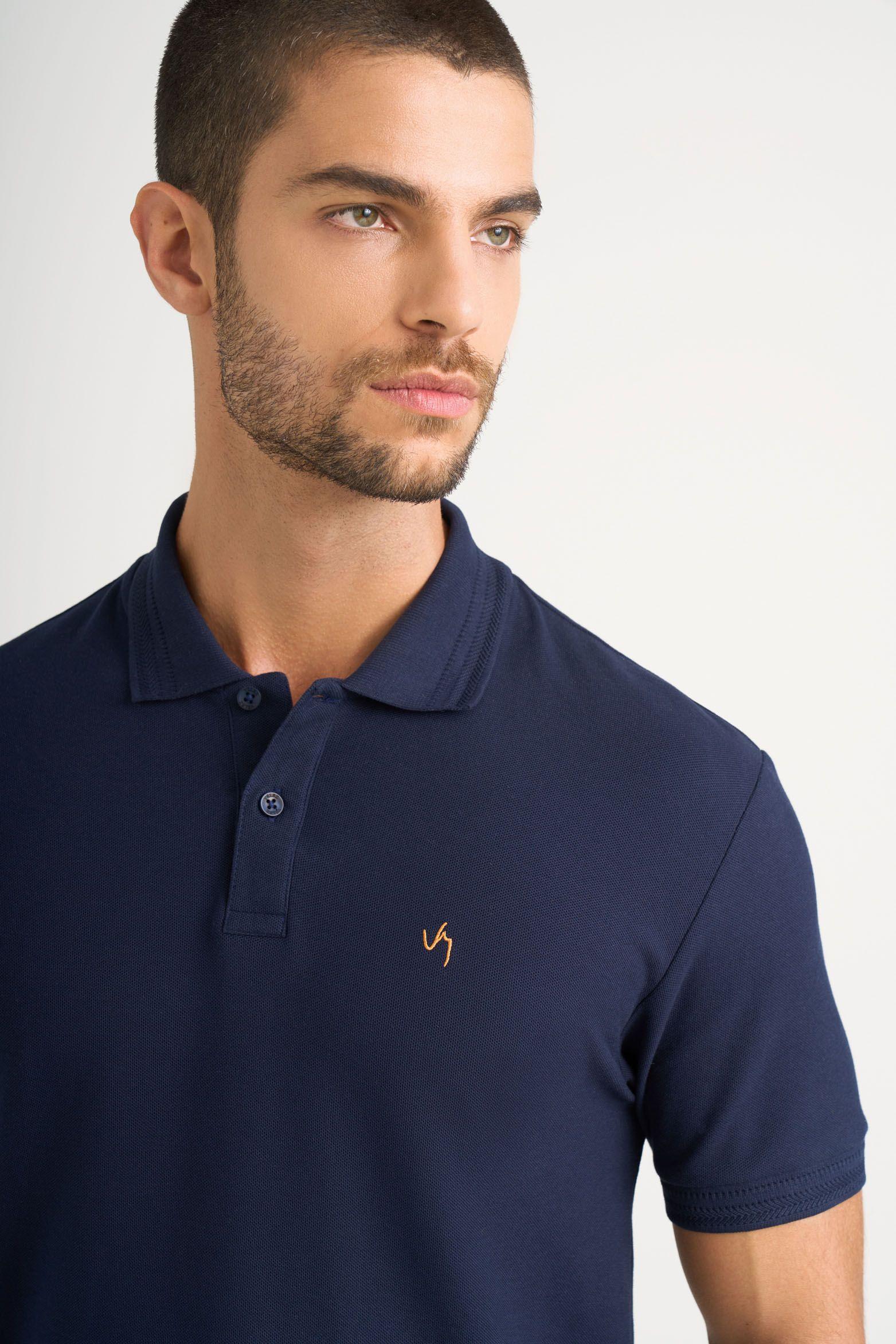 Vélez Polera Polo Summer  Hombre Semi Ajustada Azul Oscuro-2