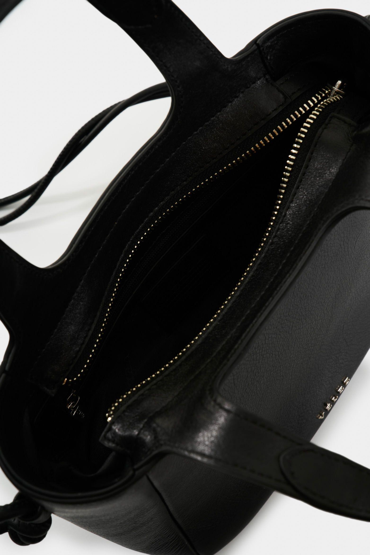 Vélez Manos Libres De Cuero Para Mujer Ailana Negro-4