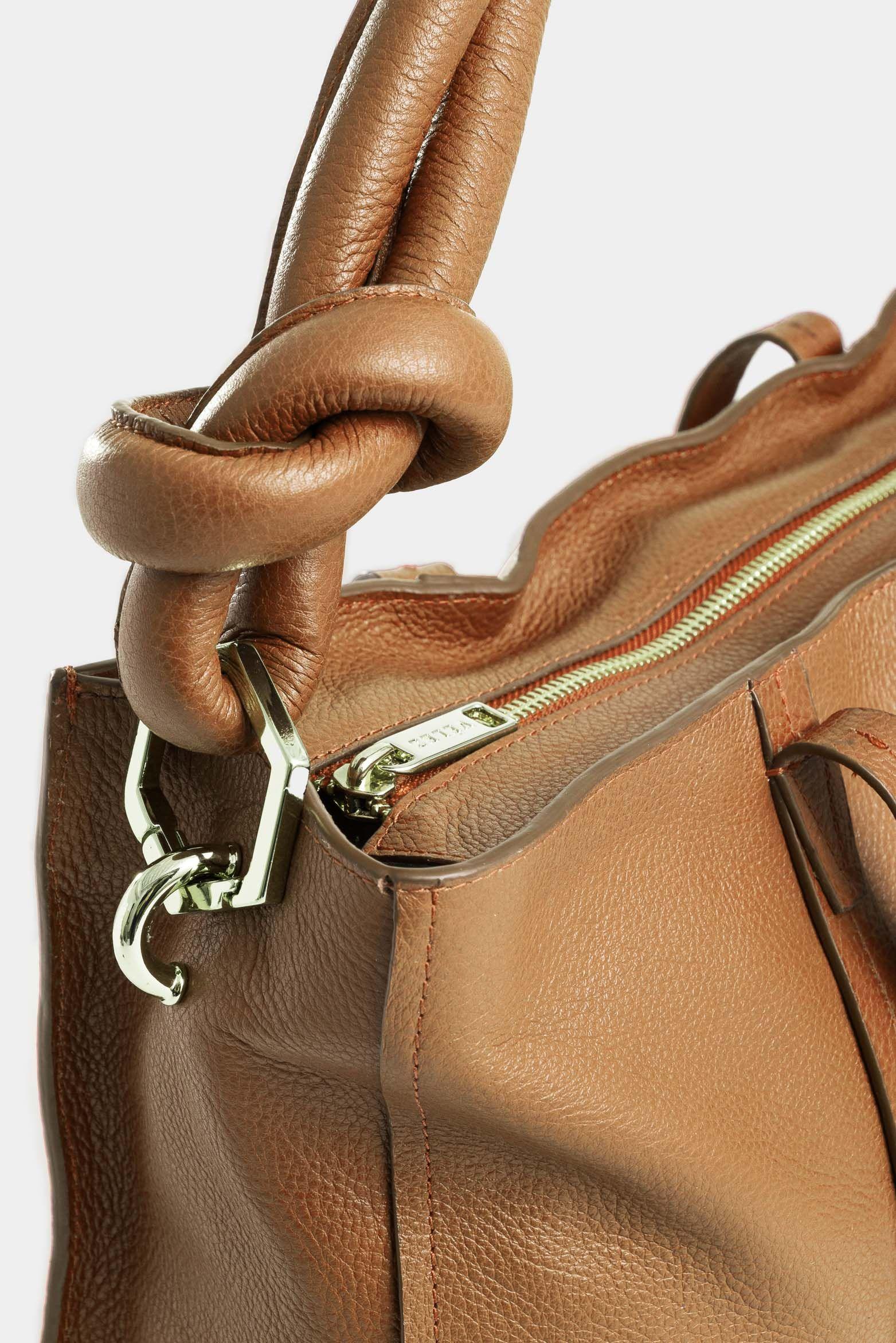 Shopping geranio de cuero para mujer cargadera trenzada miel-3