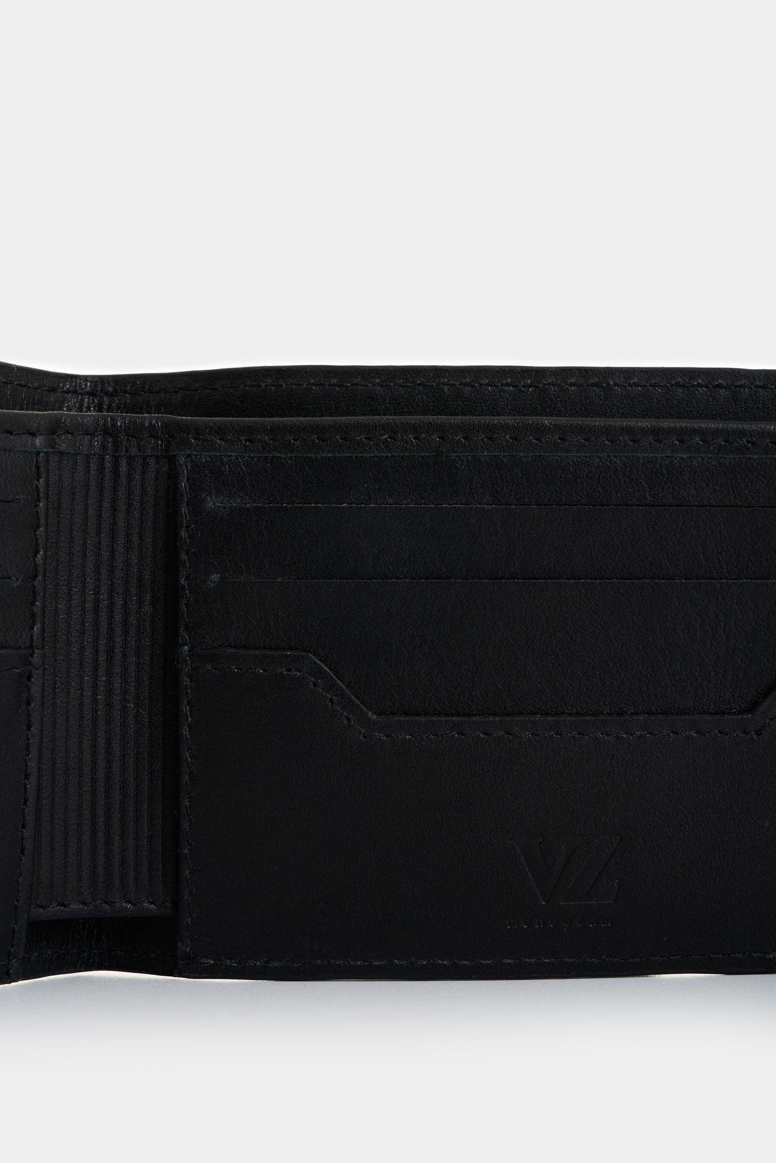 Vélez Billetera Alden De Cuero Para Hombre Monogram Negro-4