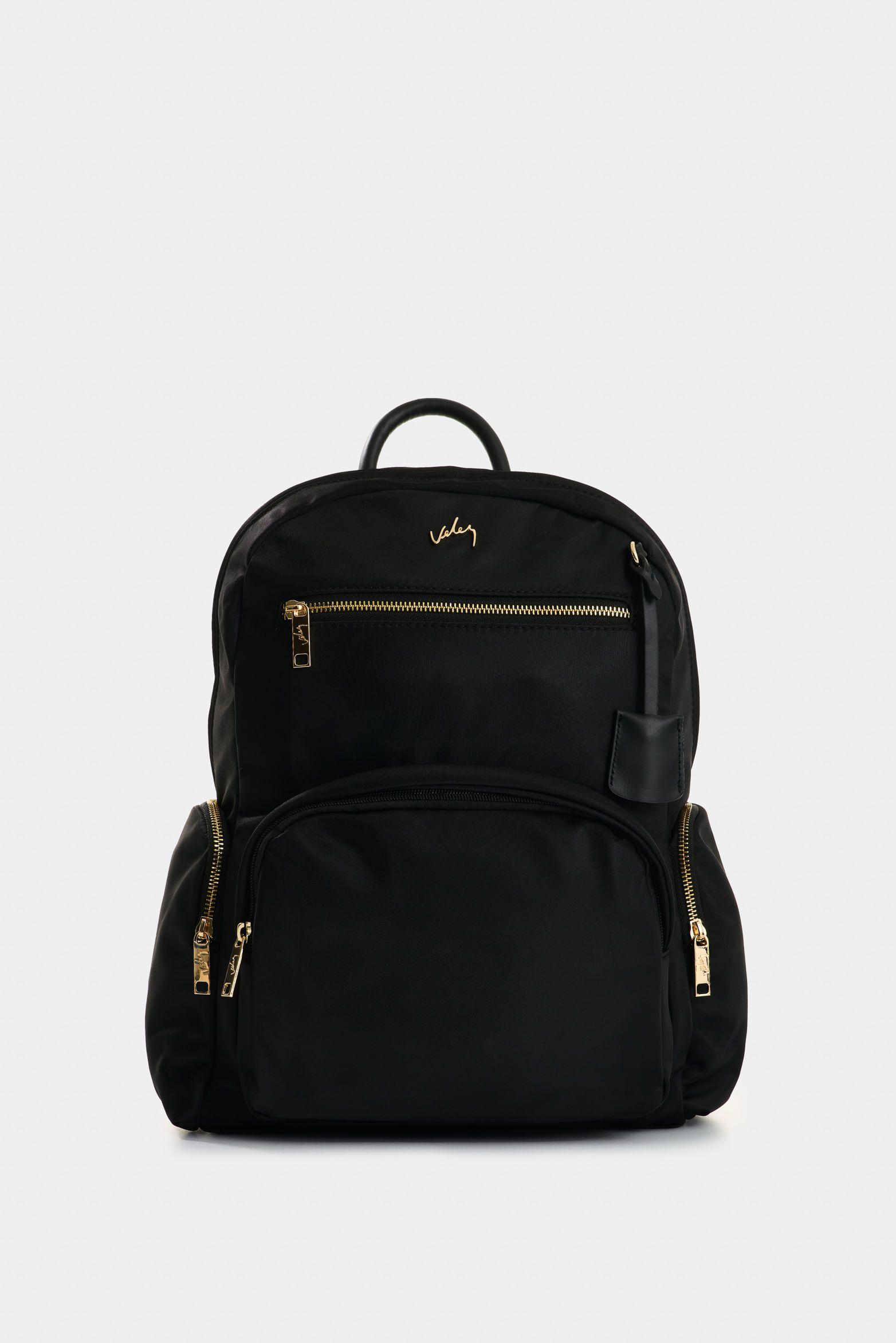 Vélez Mochila Charlotte En Lona Para Mujer Casual Negro-0