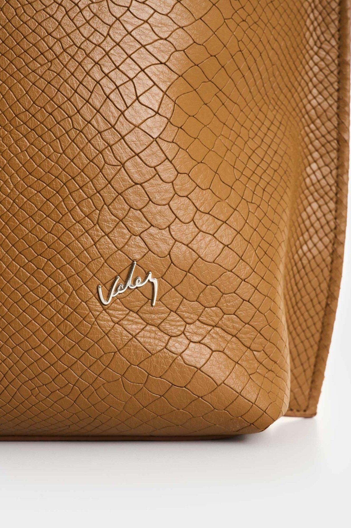 Vélez Cartera Bolso Cuero Grabado Mujer Calafate 2 Miel-3
